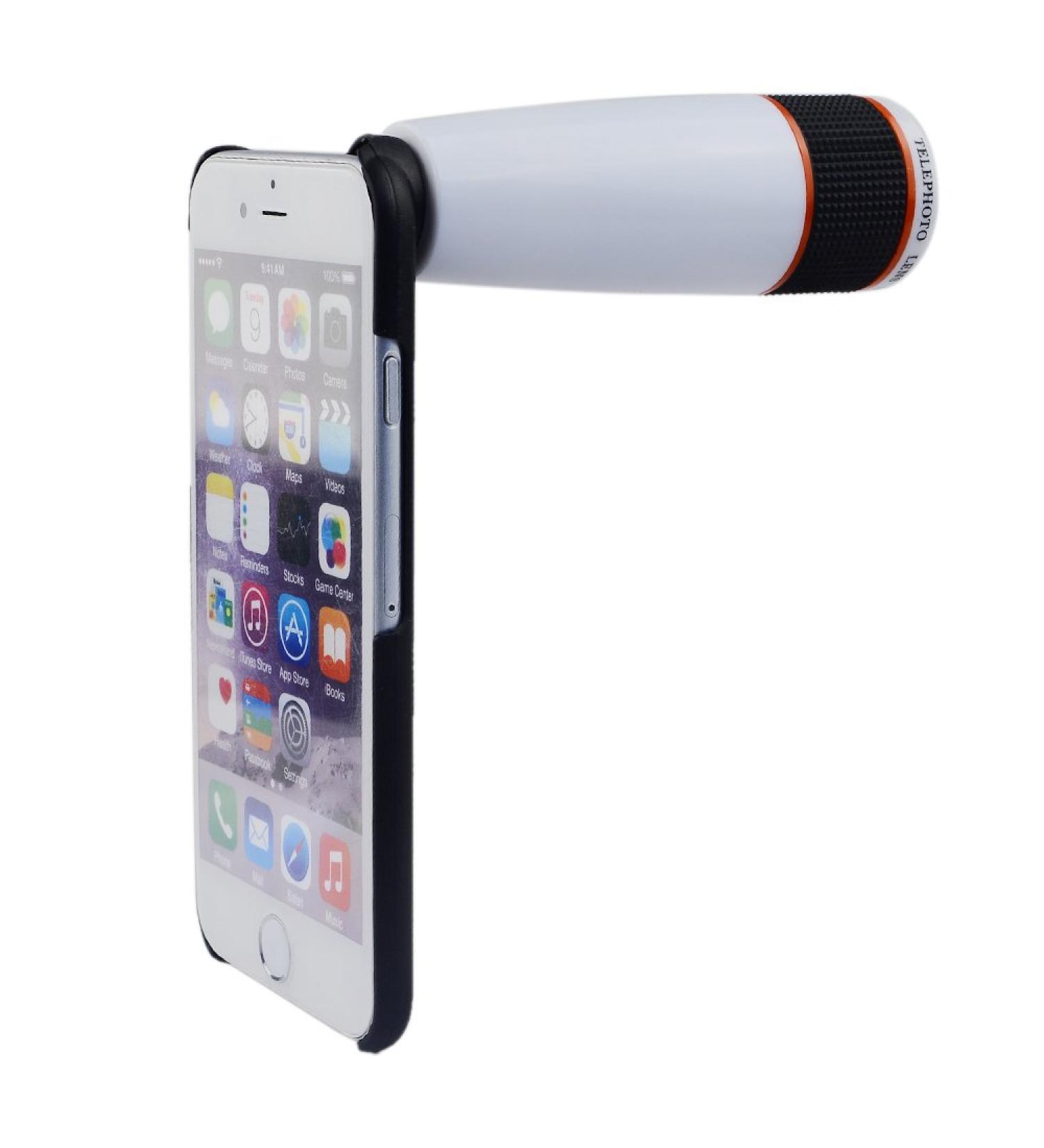 Apexel 12x Optical Zoom Telephoto Lens for iPhone 6 - White | Hard Case Included - Buy Online on GoSupps.com