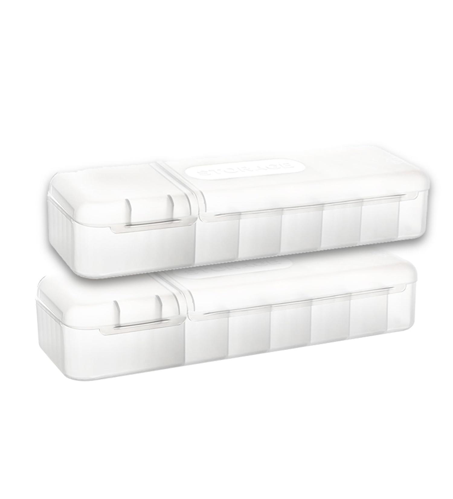 Muqing Contact Lens Storage Container - Large Capacity Disposable Box for All Brands | 2 Pieces White & Opulent Garden - Buy Online on GoSupps.com