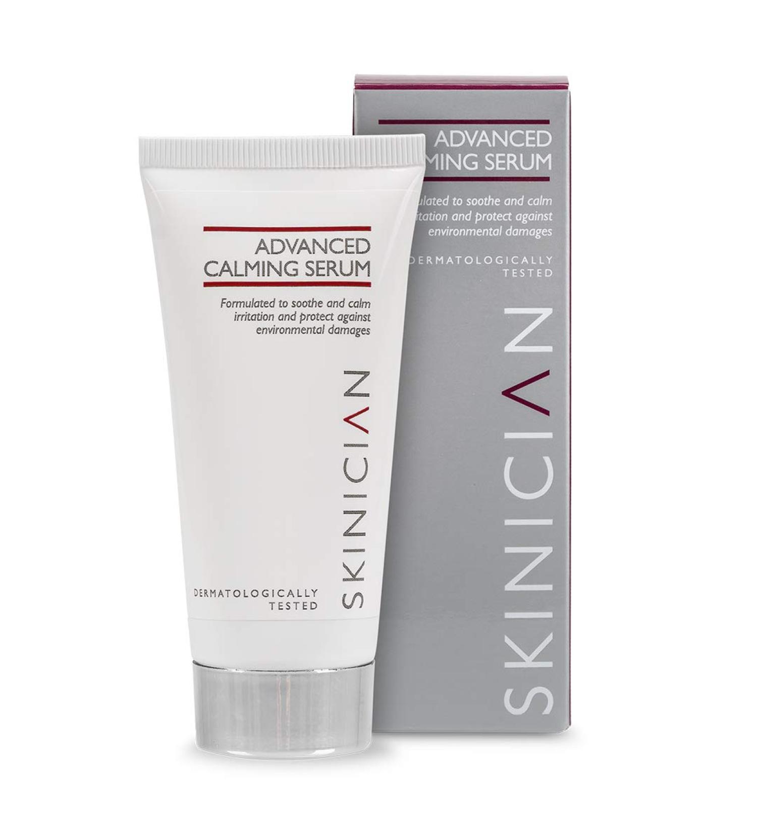 SKINICIAN Advanced Calming Serum for Sensitive Skin - Calming Anti-Ageing Serum to Reduce Breakouts - Soothes Irritated Skin - Reduces Redness - Vegan & Cruelty Free Skincare (50ml) - Buy Online on GoSupps.com