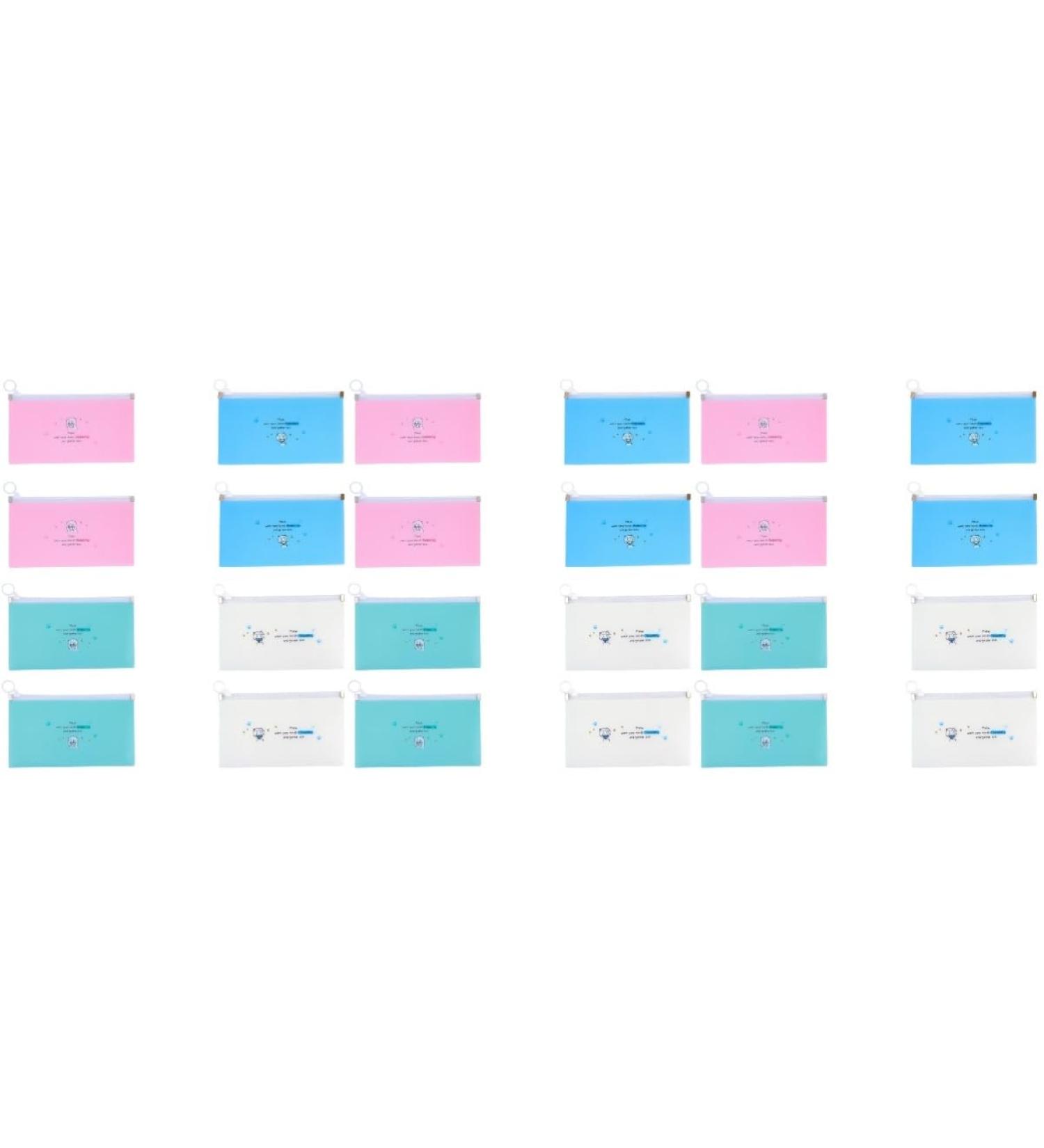 FRCOLOR 24 STK Airtight Zip Pocket for Face Masks | Mouth Protection Holder & Storage Box | 3 Pcs Organizers in Various Colors | 22x13cm - Buy Online on GoSupps.com