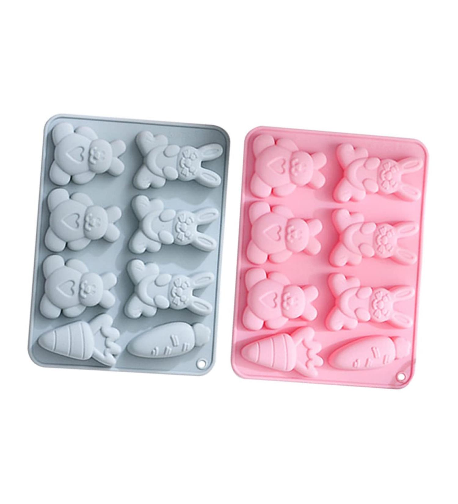 Zerodeko 2pcs Silicone Cake Mold Clay Mold Animal Cake Carrot Rabbit Shaped Cake Molds Pudding 3D Household - Buy Online on GoSupps.com
