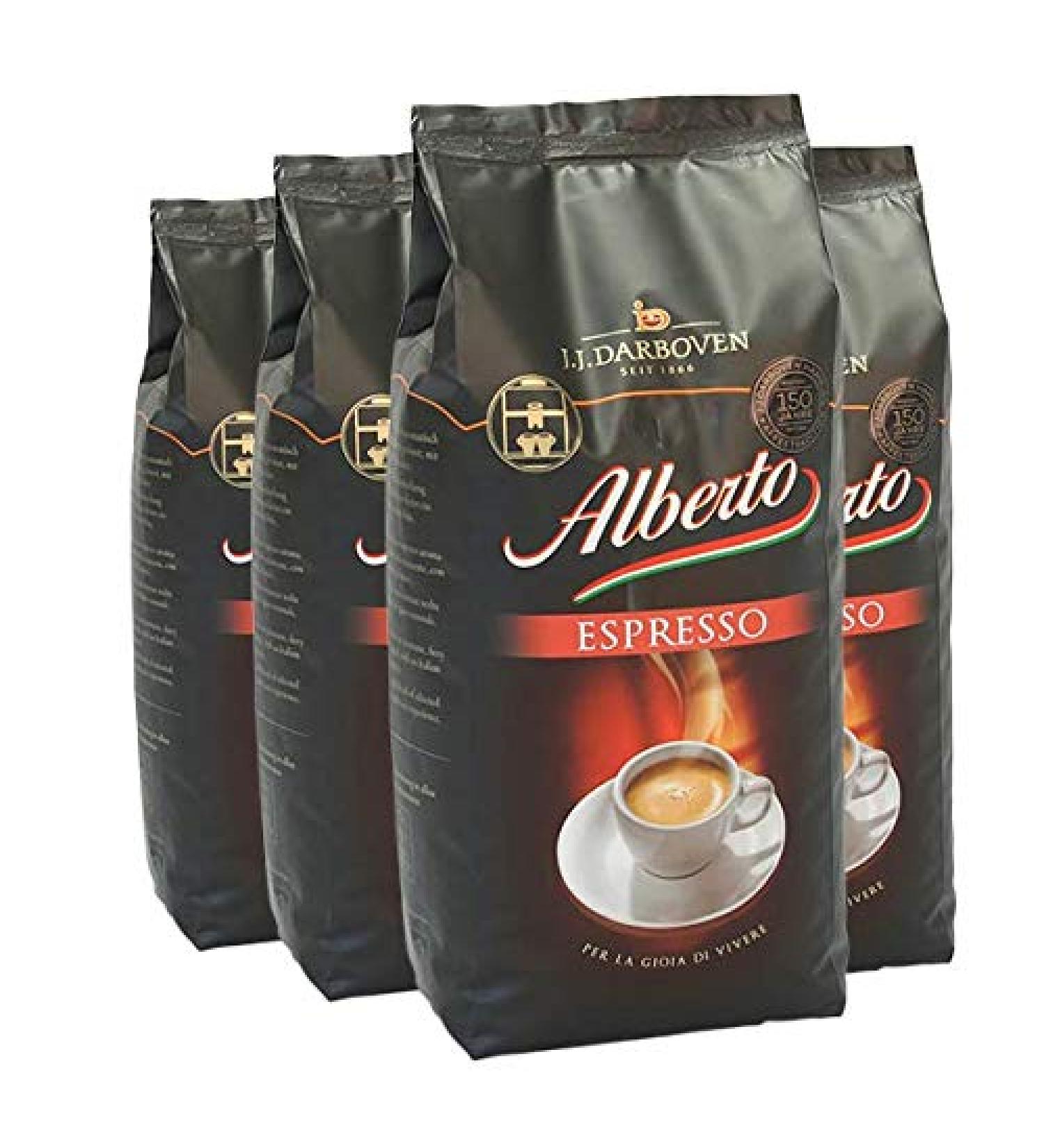 J.J. DARBOVEN SEIT 1866 Darboven Alberto Espresso Beans 1kg (Pack of 4)