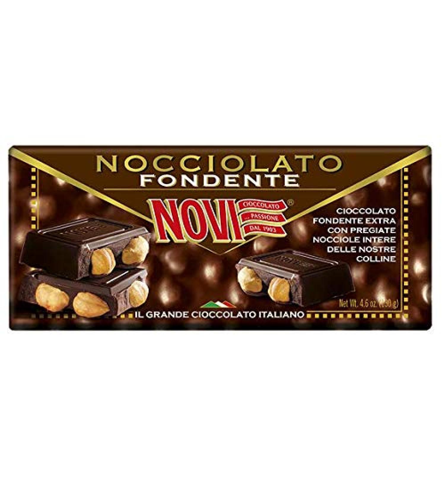 NOVIBLOC Novi Chocolate Fondente Extra Nocciolato Chocolat fonc avec noisettes 130 g