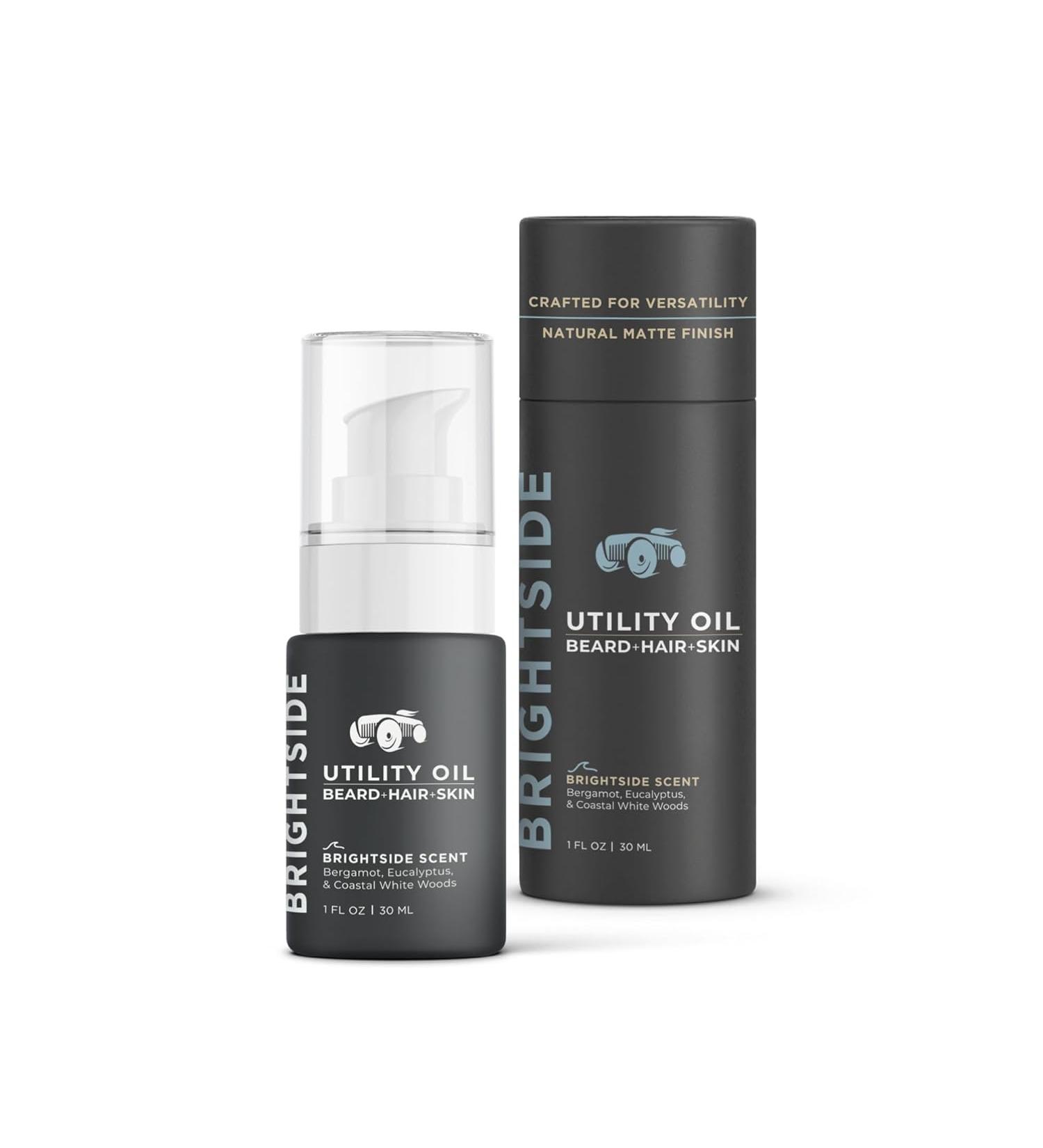 Brightside Huile de soin pour barbe cheveux et peau la bergamote et l'eucalyptus 30ml - Buy Online on GoSupps.com