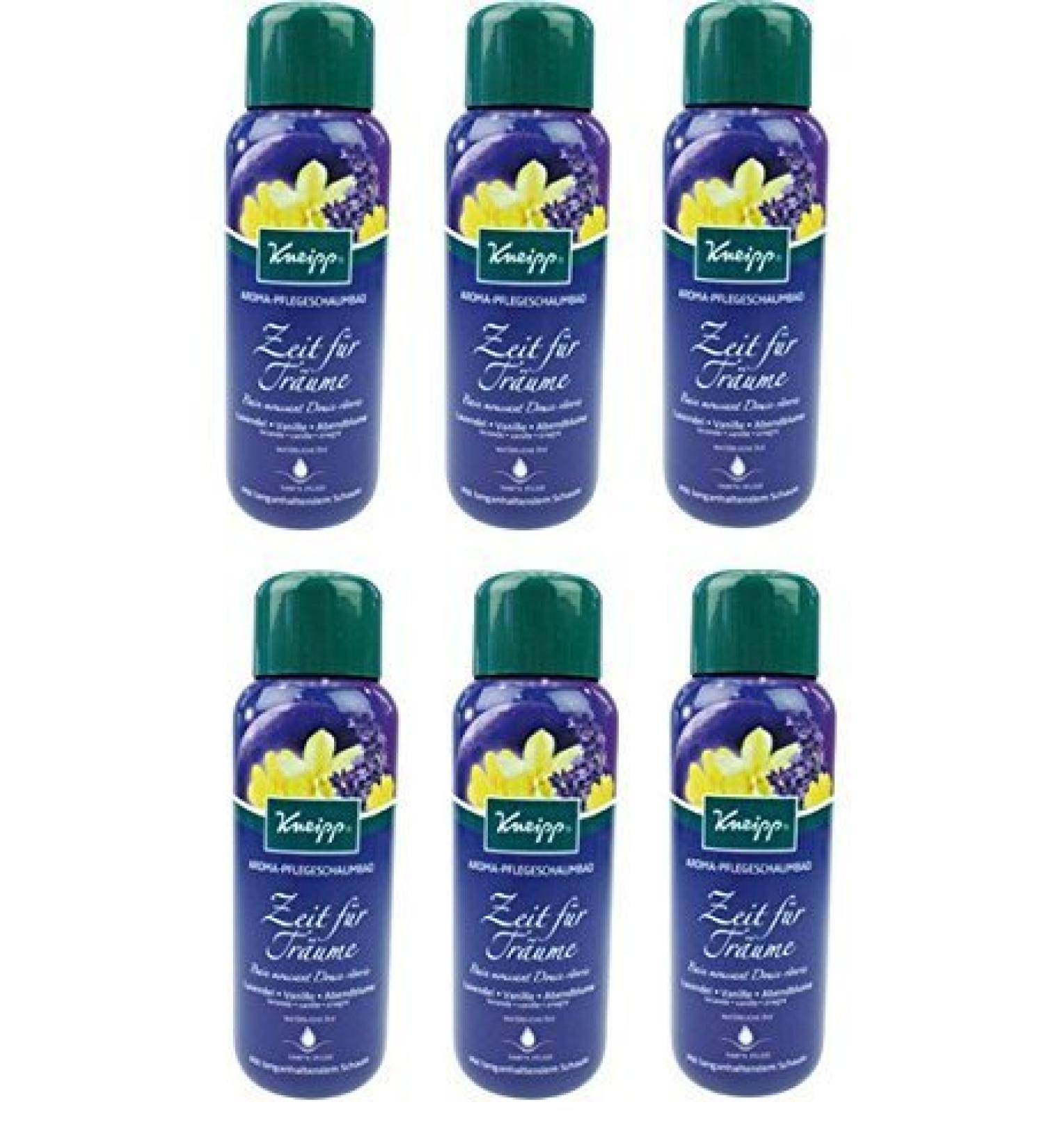 Kneipp Aroma Care Bubble Bath Time for Dreams Lavender Vanilla Evening Flower pack of 6 (6 x 400 ml)