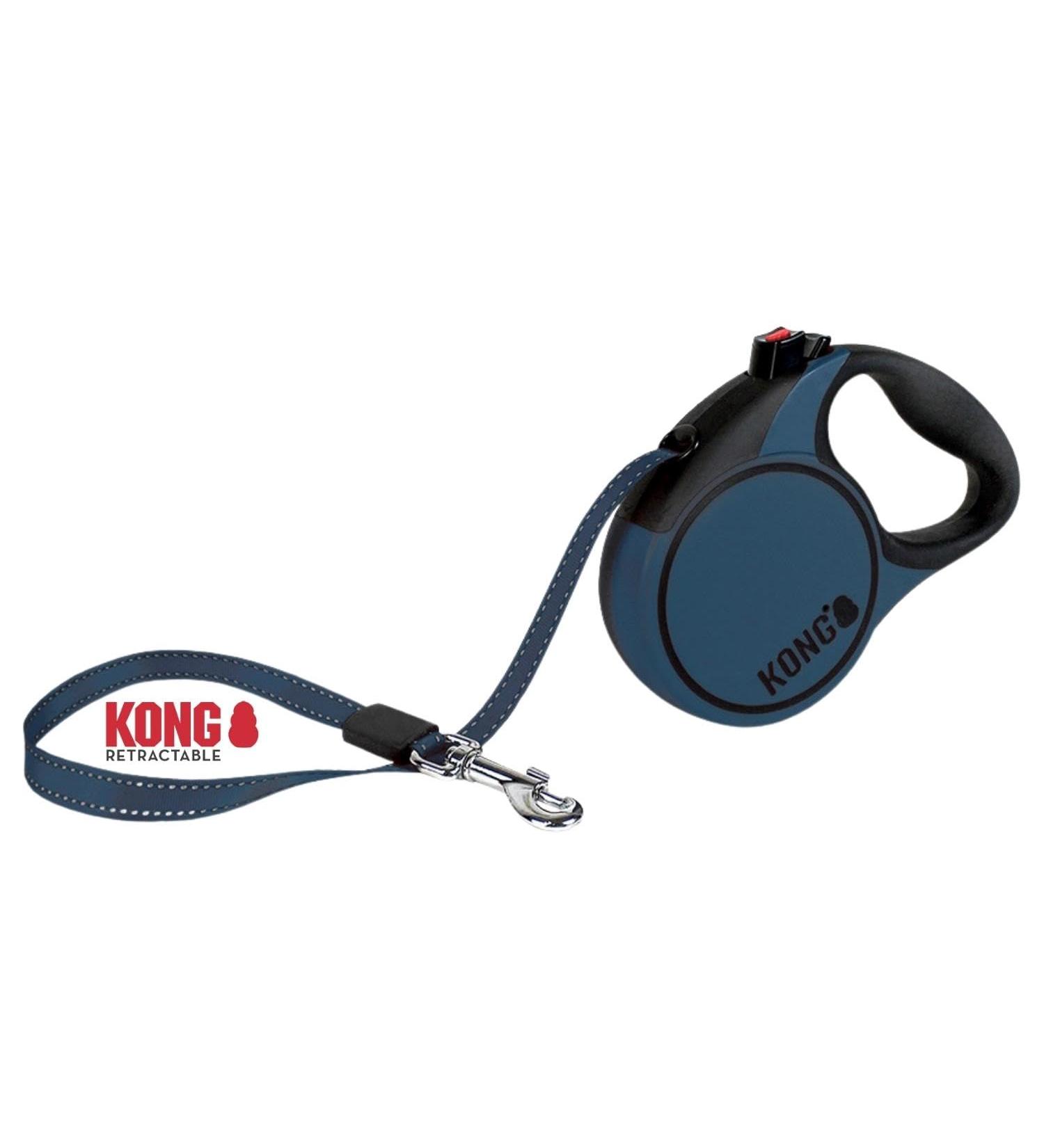 High-Quality 5m Roll-Out Dog Leash for Large Dogs up to 50kg | Comfortable Soft Handle & Reflective Belt | Durable Blue with Break & Lock System - Buy Online on GoSupps.com