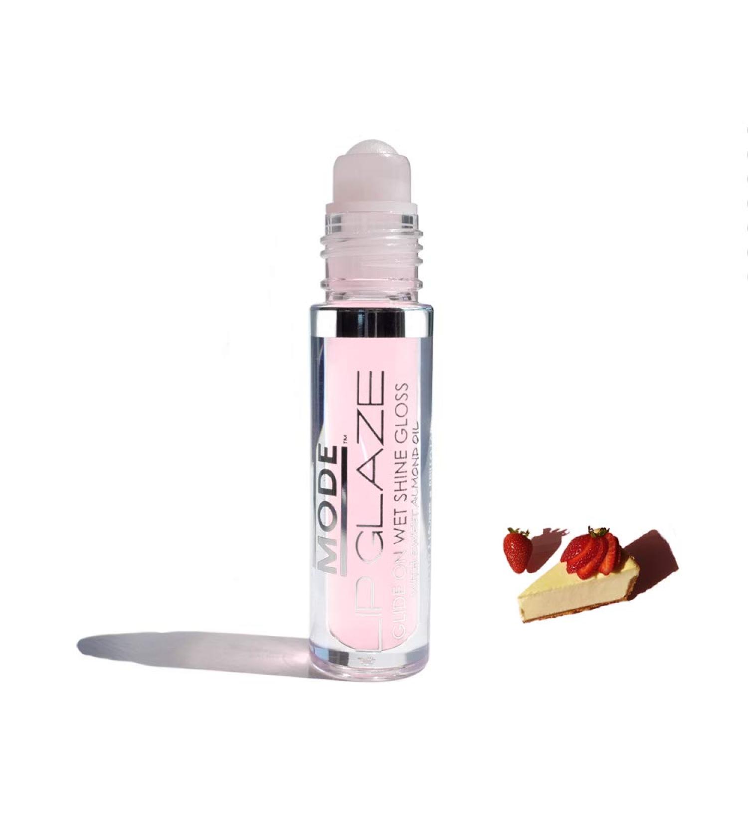 MODE Lip Glaze: NY Strawberry Cheesecake Flavored Roll-On Lip Gloss - Hydrating & Moisturizing with Sweet Almond & Fruit Oils, Vegan & Cruelty-Free - 4ml - Buy Online on GoSupps.com