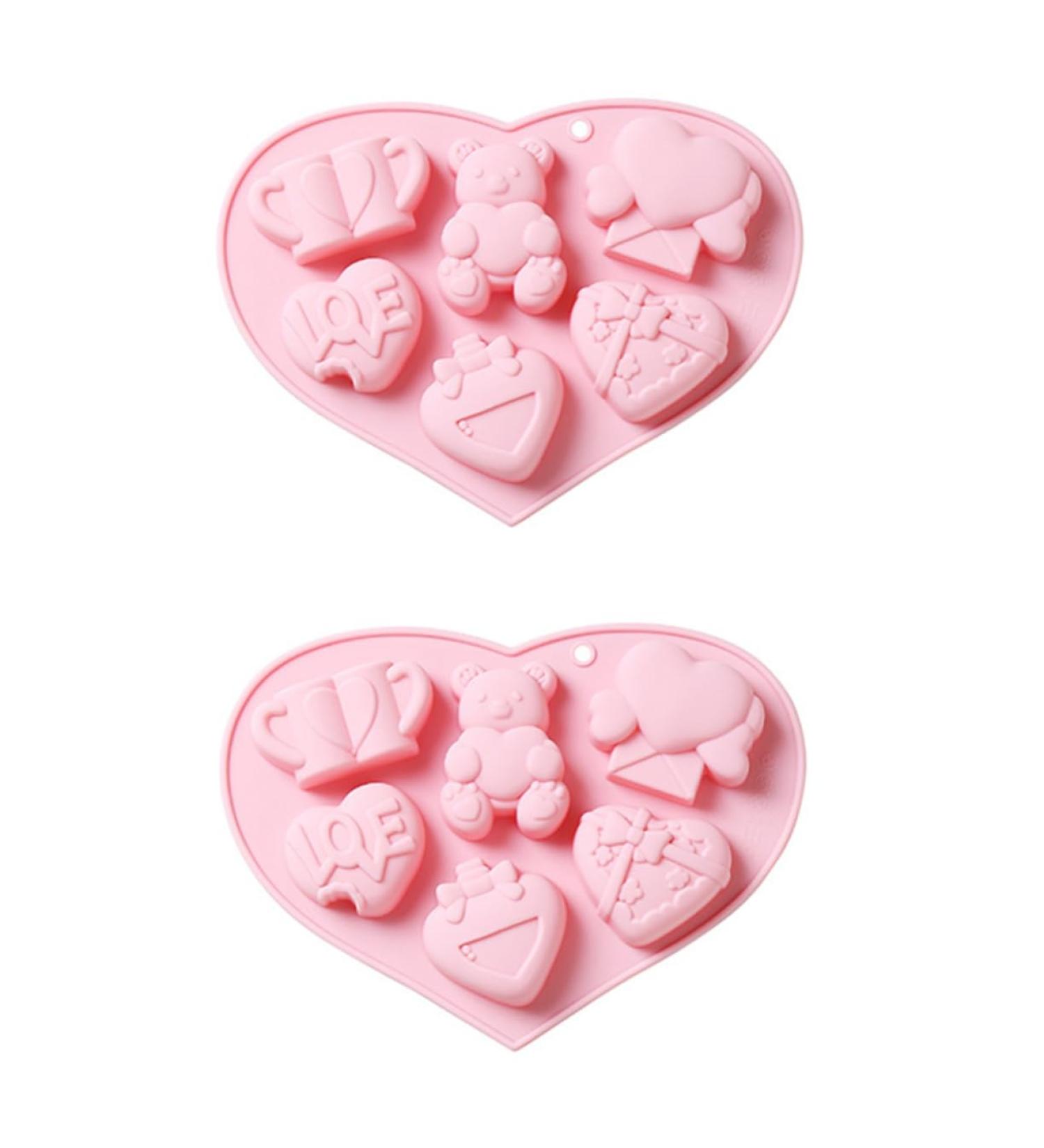 Alipis Chocolate DIY Mold 2pcs Cake Silicone Mold Silicone Molds Chocolate Cake Mold Baking Supply Donut Dog Biscuits 3D 20.7x15.2cm Pink - Buy Online on GoSupps.com