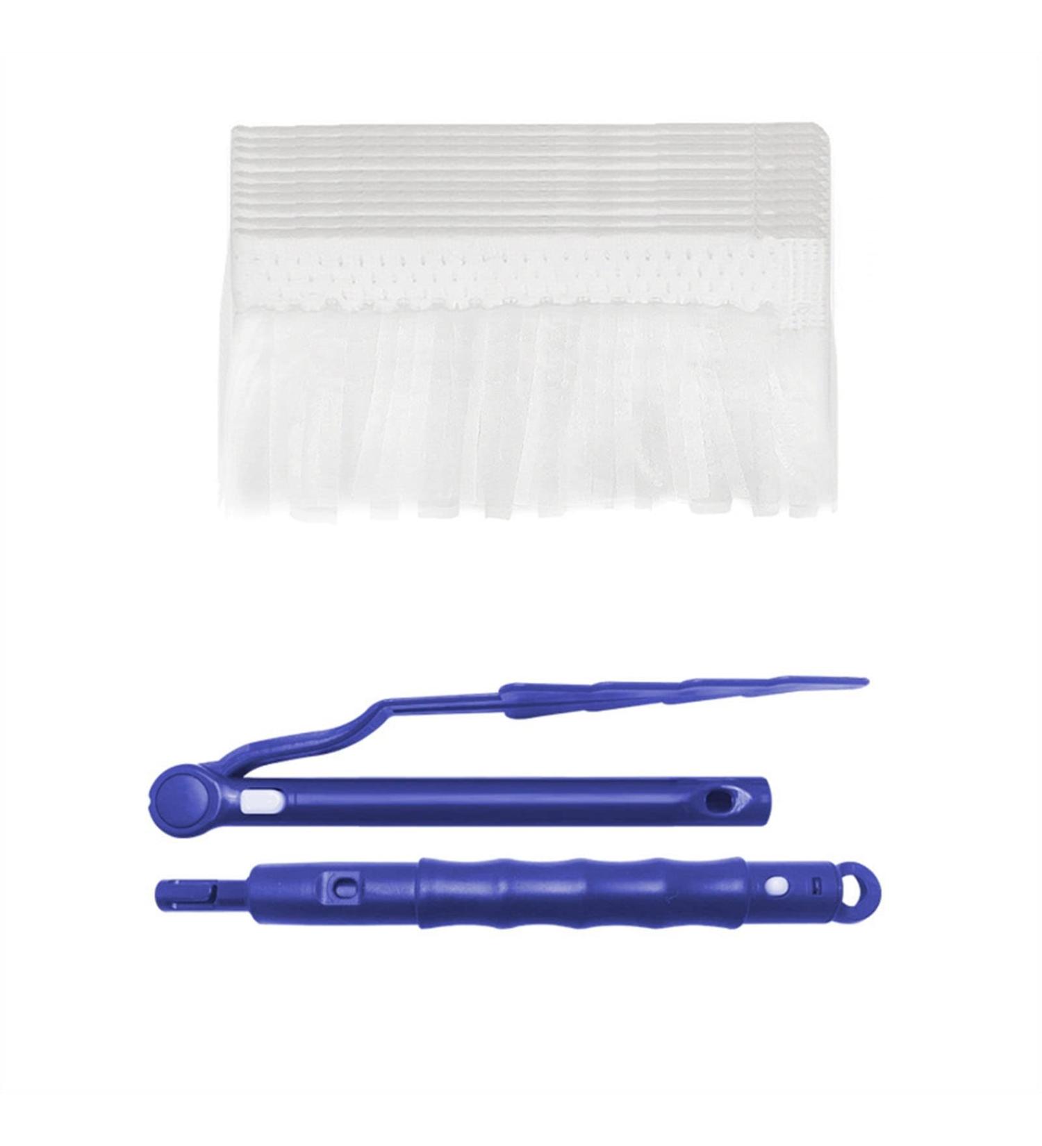 FCSHFC Disposable Dusters for Cleaning Home Anti-Static Reusable Feather Duster with 10 Pcs Replaceable Head Furniture Cleaning Supplies Mini Dusters(Blue) - Buy Online on GoSupps.com