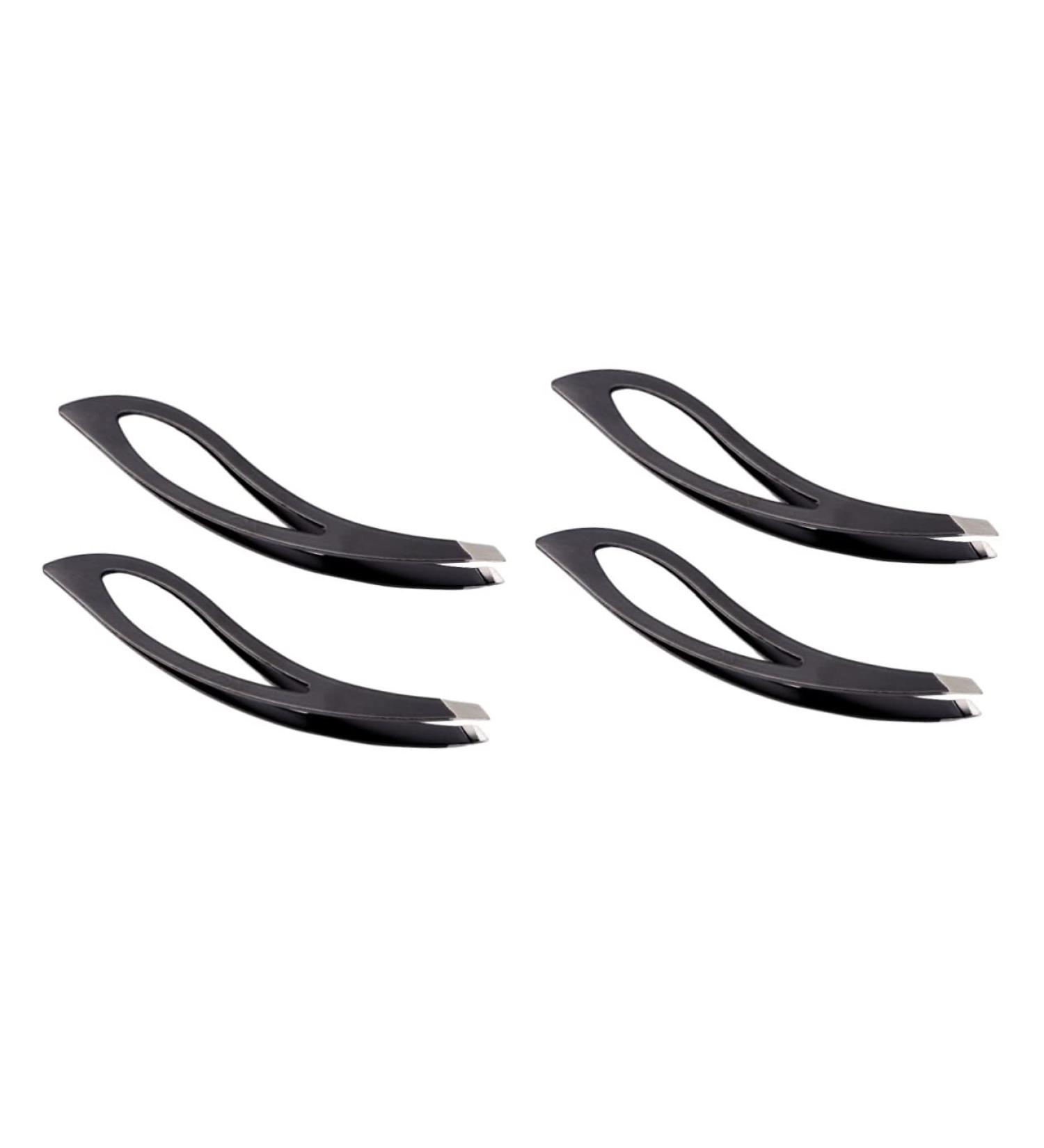 Beatifufu 4-Piece Eyebrow Tweezers Kit - Professional Hair Removal Tools for Men | Best Black Tweezers Set - Buy Online on GoSupps.com
