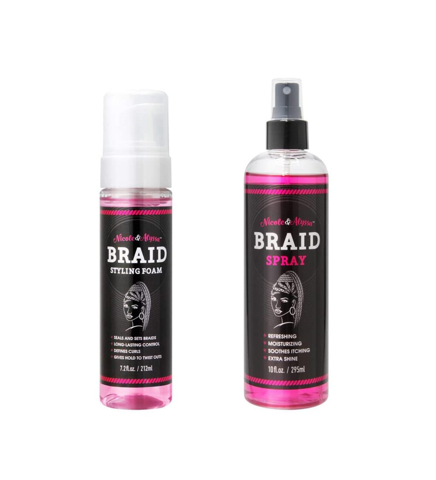 Nicole & Alyssa Braid Styling Foam and Spray Combo - Buy Online on GoSupps.com