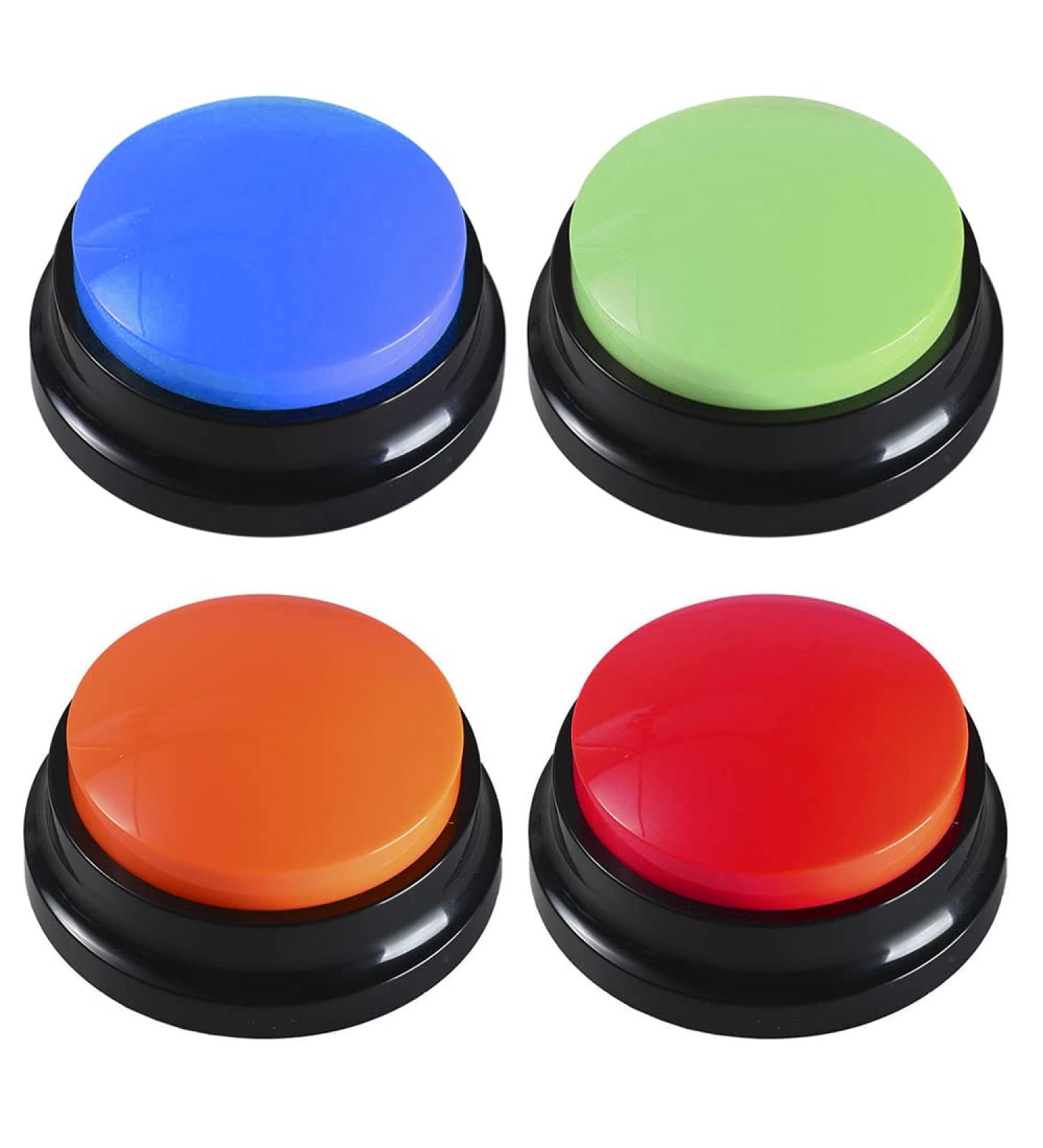 Skjjl Buzzer Set for Dogs - 4 Interactive Sound Buzzers with Recording Function for Training & Communication - Buy Online on GoSupps.com