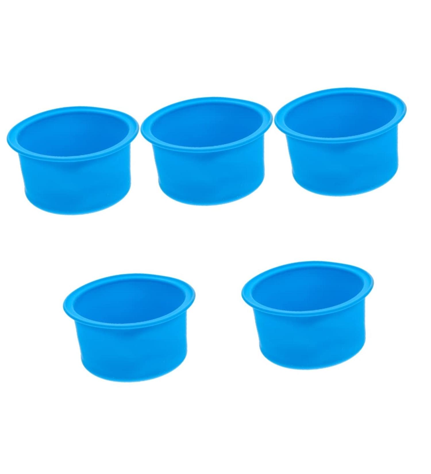Sevacc 5ST Wax Melting Bowl Set - Easy Clean Silicone Replacement Pots for Wax Warmers - 12x12cm - 5PCS Blue - Buy Online on GoSupps.com