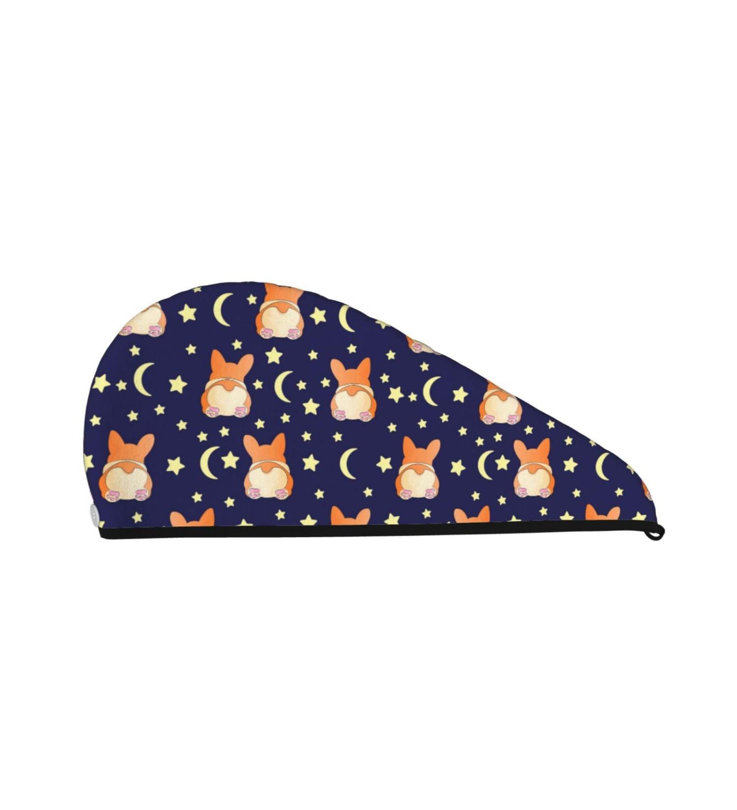Hair Towel Wrap - Quick Drying Towel Turban with Button | Corgi Design | Perfect for All Hair Types - Buy Online on GoSupps.com