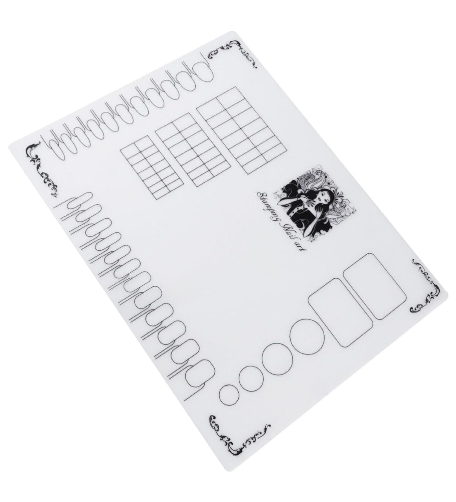 FRCOLOR Nail Art Soft Silicone Pad Tool Silicone Mat Painting Kit De Manicura Nail Art Glamour Mat Craft Mat Silicone Exercise Block for Colouring Nails Colouring Work White - Buy Online on GoSupps.com