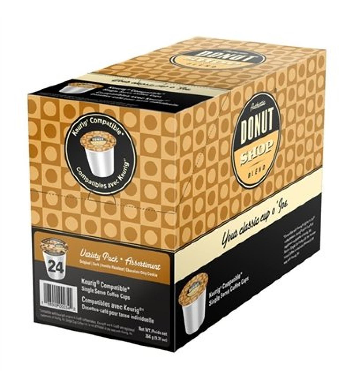 Authentic Donut Shop Variety Pack Coffee Cups for Keurig 96 - Count