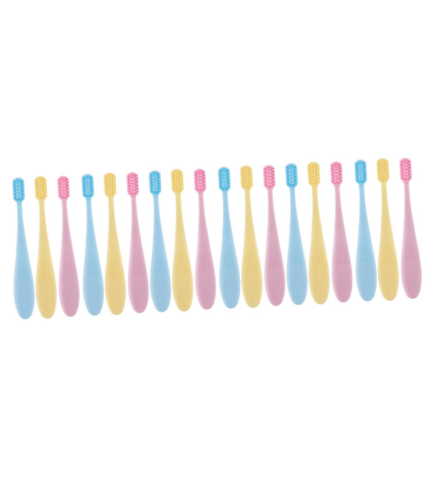 Minkissy 18-Part Set of Children's Toothbrushes - Soft Manual Dental Care Tools for Infants & Kids - Portable & Easy to Use - Buy Online on GoSupps.com