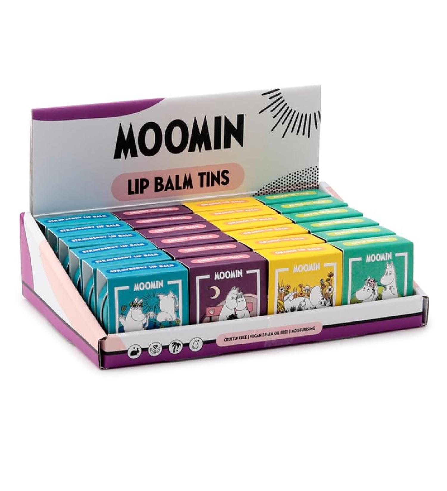 Puckator Moomin Lip Balm in a Tin - Lip Care Stick Balms Chapstick Holiday Essentials For Women Family - Lipbalm Moisturiser Exfoliator Cream - Pretty Cute Lip Blam Bam