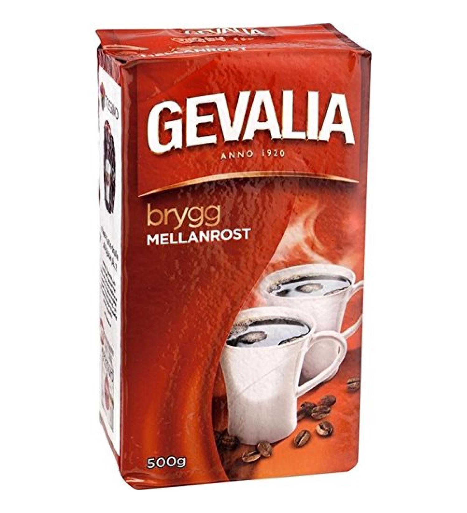 GEVALIA Gevalia Kaffe Mellanrost - Medium Roast Ground Coffee Filter 500g - Pack of 6