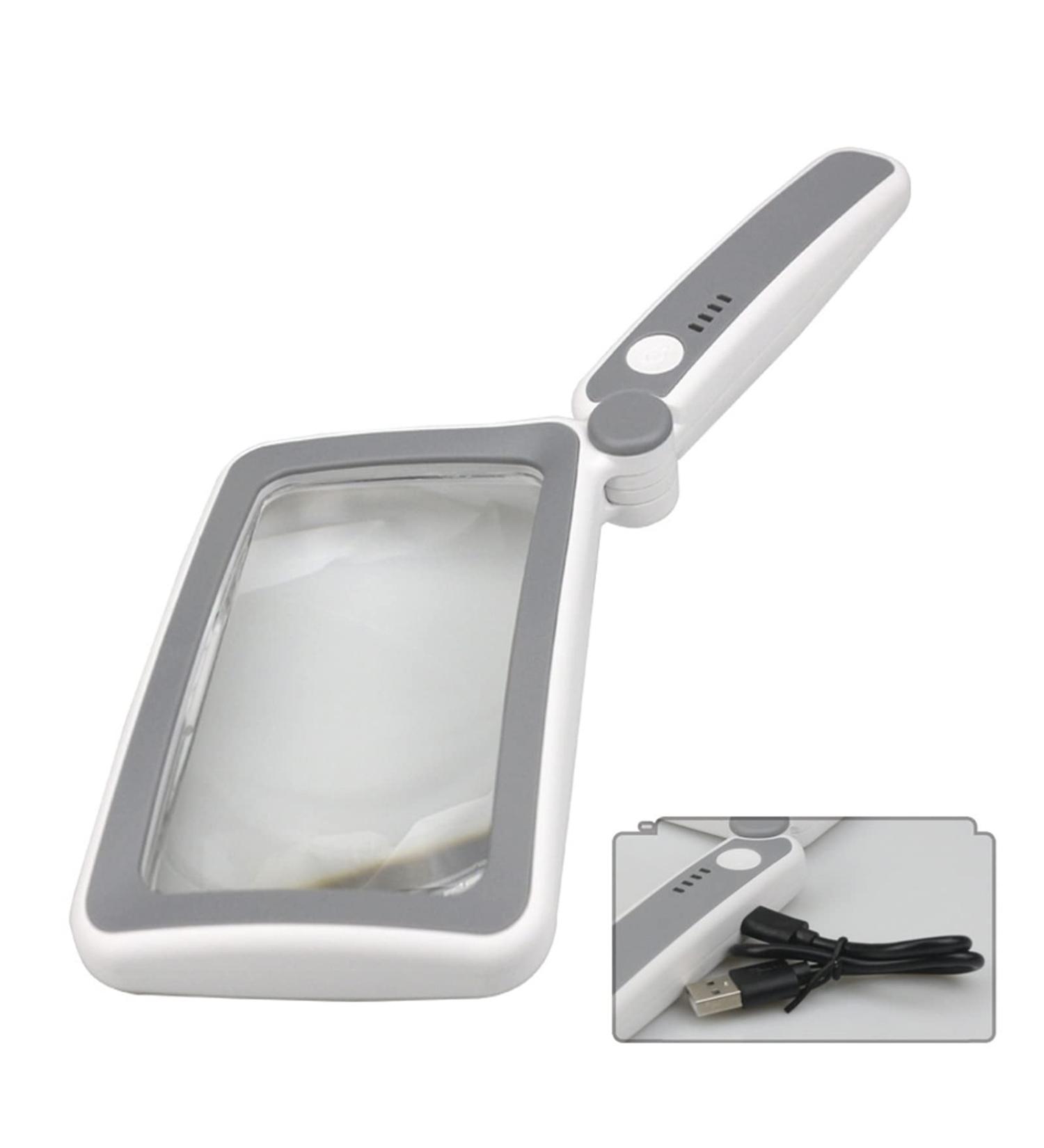 IOOOFU Magnifying Glass LED Illuminated Eye-Loupe Magnifier Handheld Magnifying Lens for Coin Stamps Reading Rechargeable ABS- Acrylic Metal - Buy Online on GoSupps.com
