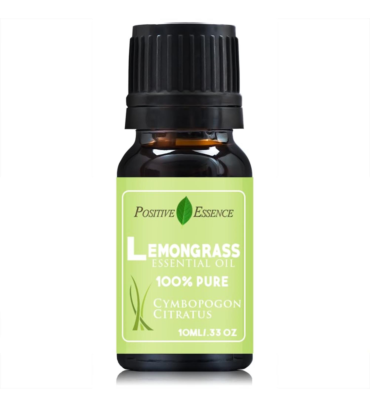Lemongrass Essential Oil 100% Pure & Natural - Organic Thai Oil for Diffuser & Skin Care 10ml | Premium Grade Cymbopogon Citratus - Buy Online on GoSupps.com