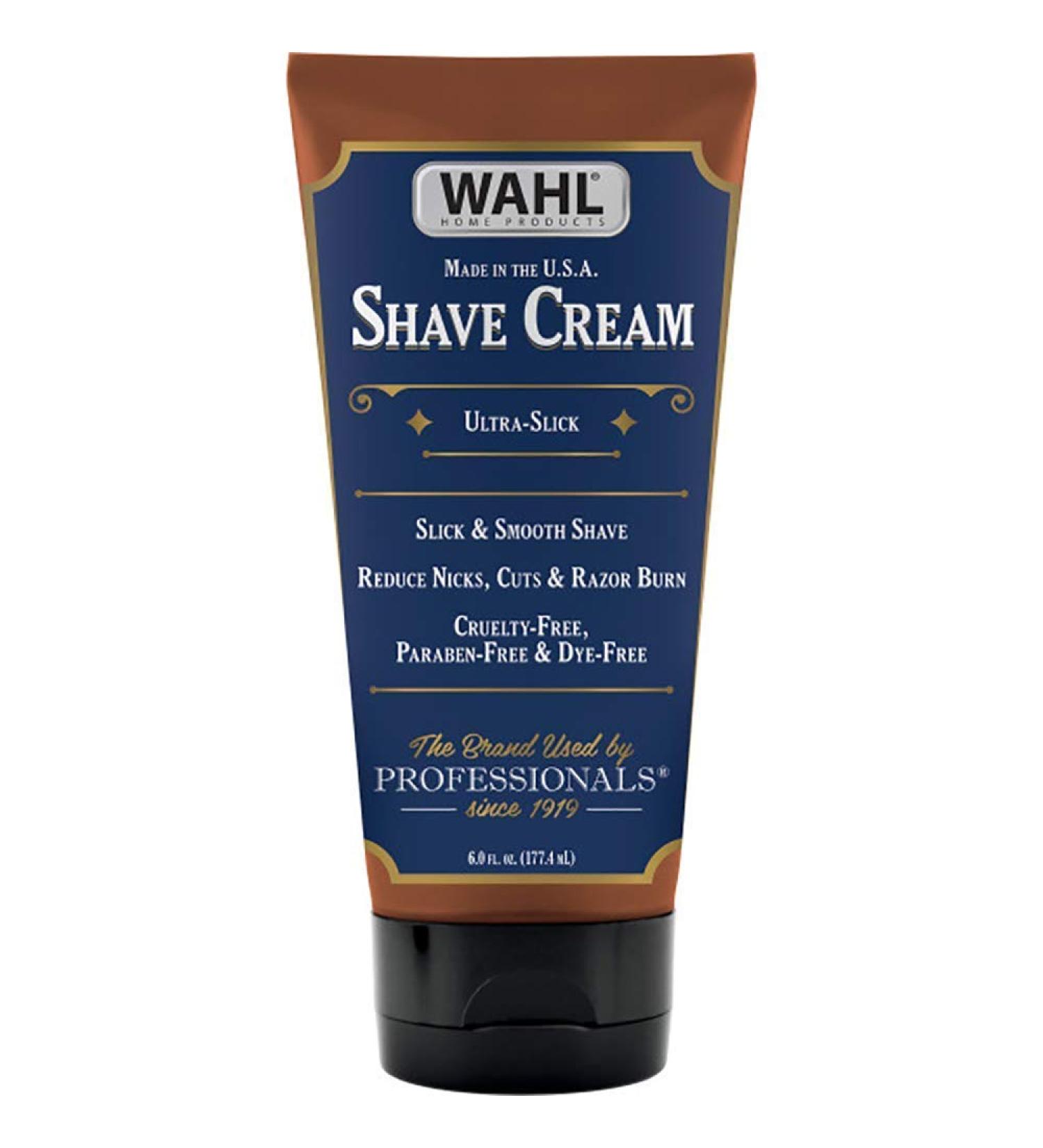 WAHL Shave Cream with Essential Oils for Grooming Sensitive Skin & Reducing Nicks Cuts & Razor Burn Manuka Meadowfoam Seed Clove & Moringa Oil Model 805608