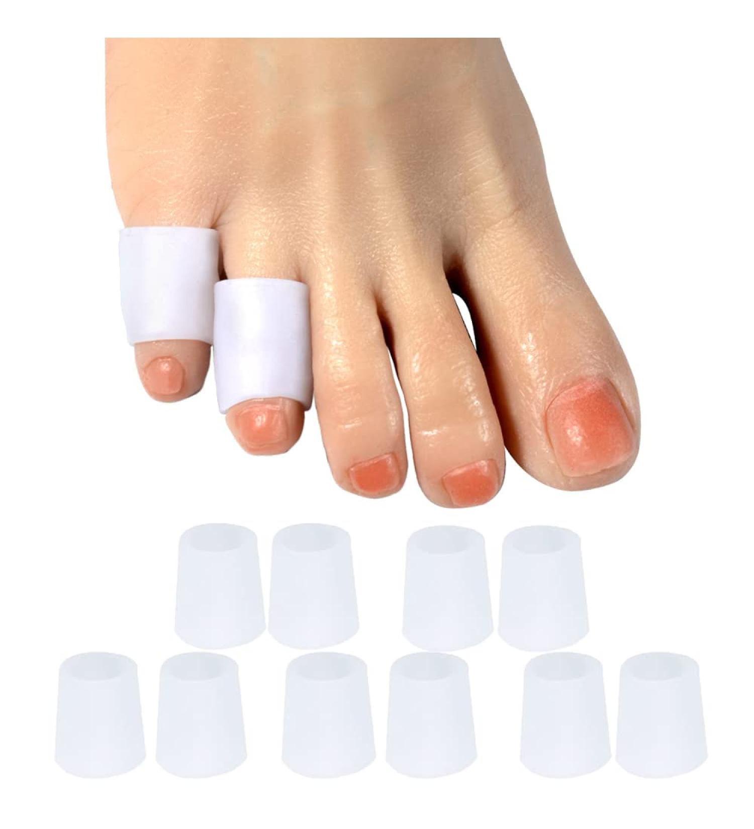 DYKOOK Pinky Toe Sleeves Gel Little Toe Protectors 5 Pairs/Pack Toe Sleeve Cover for Corns Remover Callus Cushion Bunion Treatment (S) S (10 Count) - Buy Online on GoSupps.com