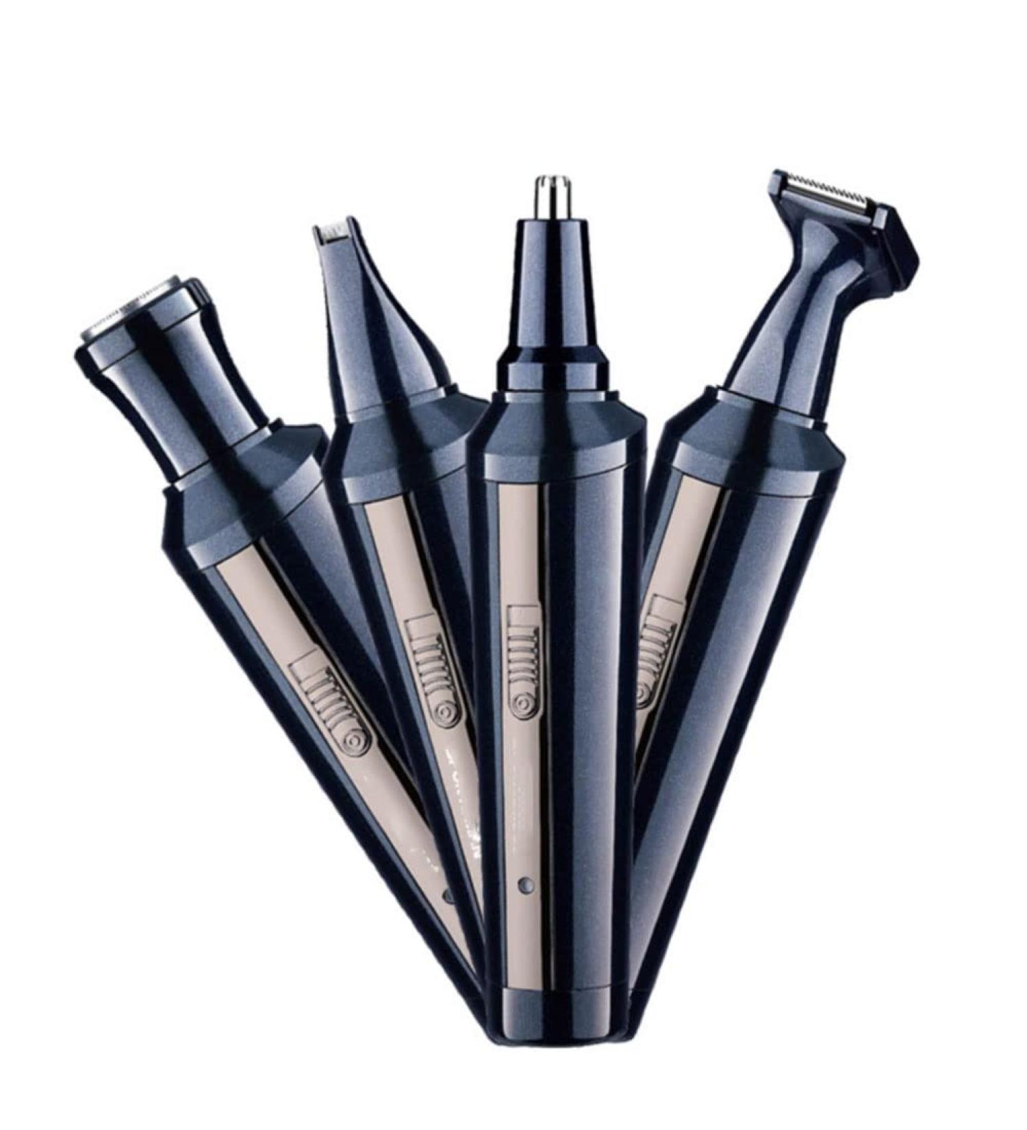 4-in-1 Electric Nose & Ear Hair Trimmer - Easy Clean Detachable Heads for Smooth Grooming - Buy Online on GoSupps.com