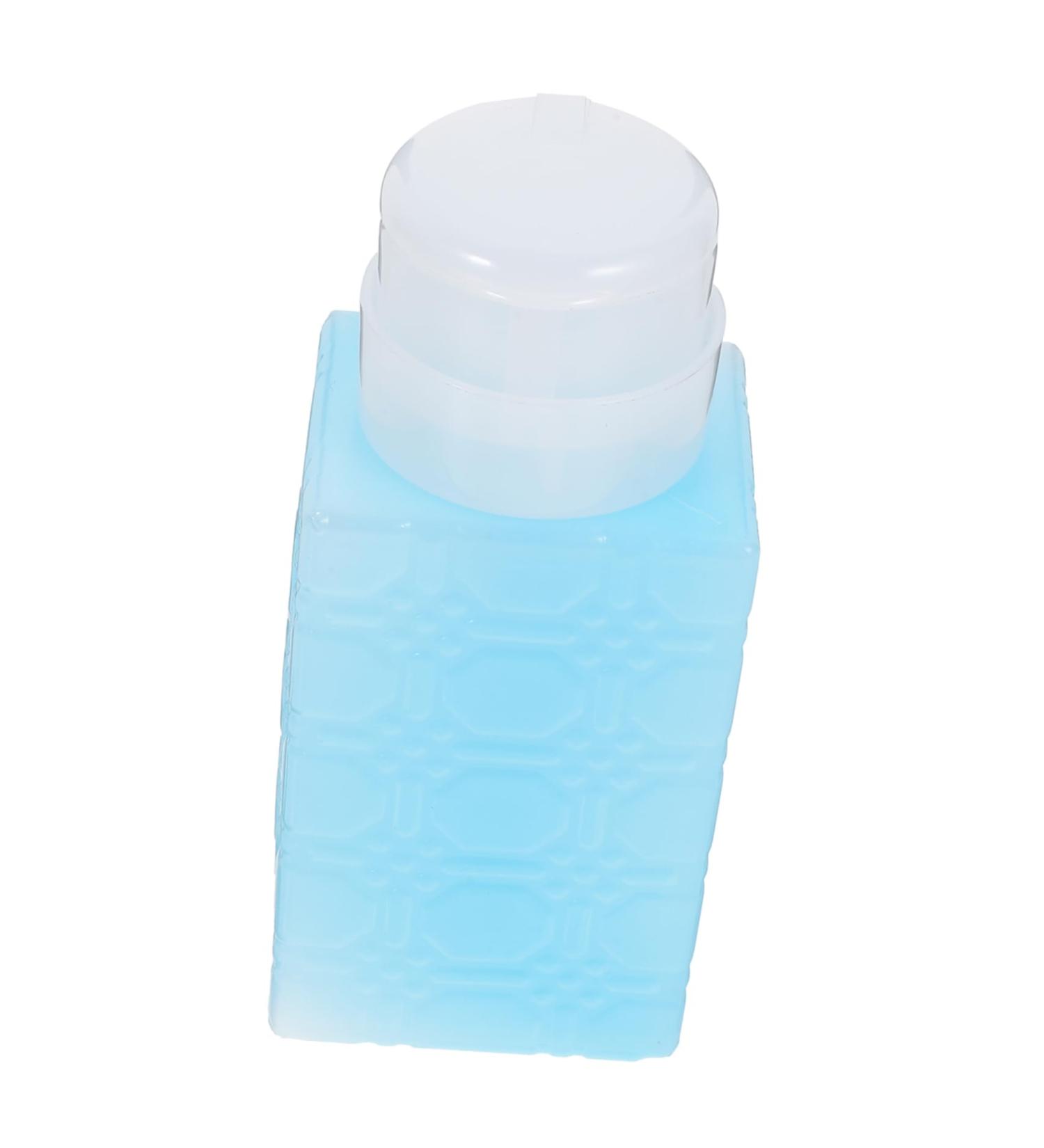 HAPINARY Alcohol Dispenser Makeup Remover Container Push down Pump Dispenser Nail Polish Remover Dispenser Pump Mini Water Dispenser Nail Polish Remover Bottle Plastic Travel Gel Square 6x5x13cm Blue - Buy Online on GoSupps.com