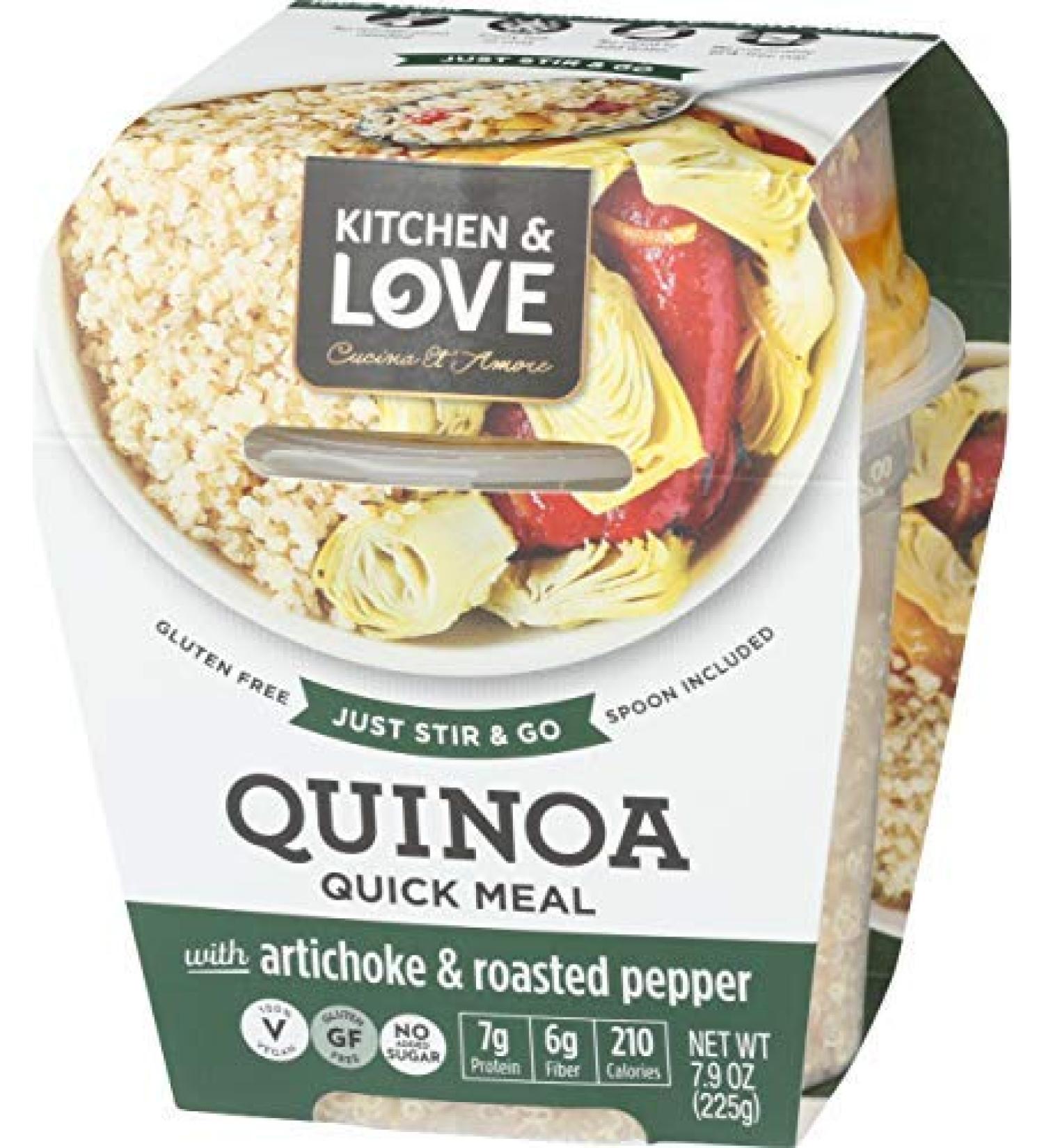 Kitchen & Love Artichoke and Roasted Pepper Quinoa Quick Meal, Single
