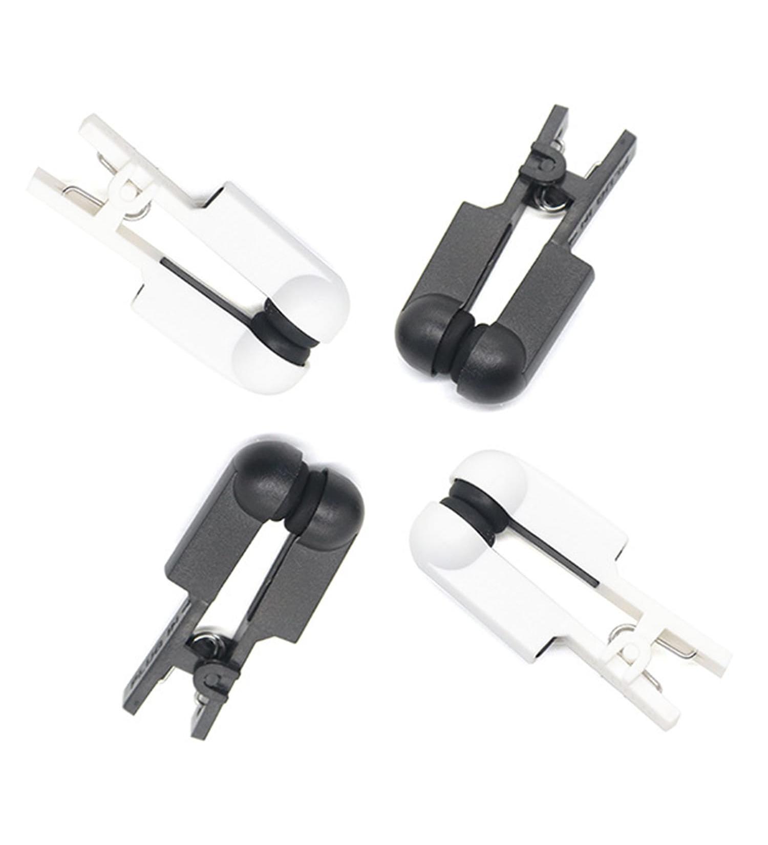 Ear Clip Electrode Double-Sided Rubber Head Comfortable Compatible for Tens Unit & CES Stimulation White + Black 4 Pieces - Buy Online on GoSupps.com