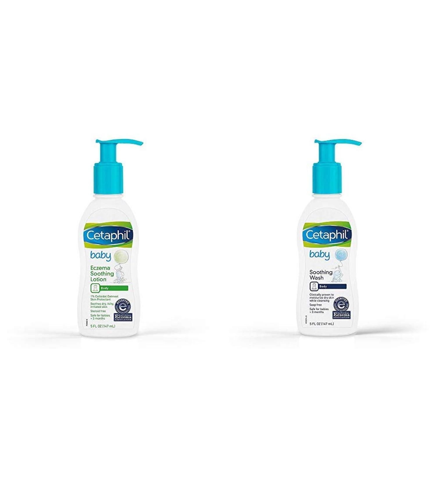 Cetaphil Baby Eczema Soothing Lotion and Baby Soothing Wash w/Baby wash