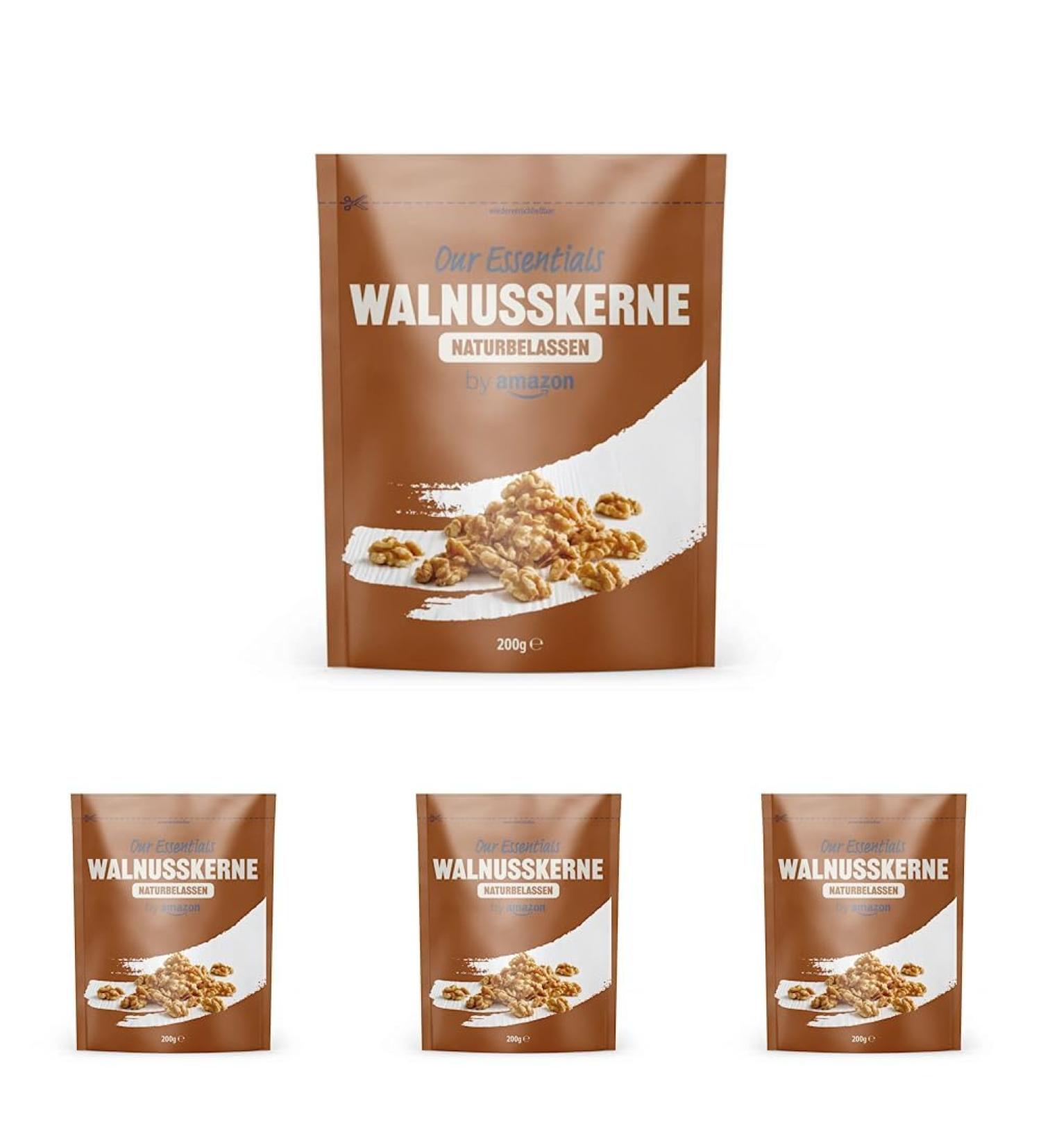 Buy Unsalted Walnuts by Amazon - 200g (Pack of 1 & 4) - Premium Quality International Shipping - Buy Online on GoSupps.com