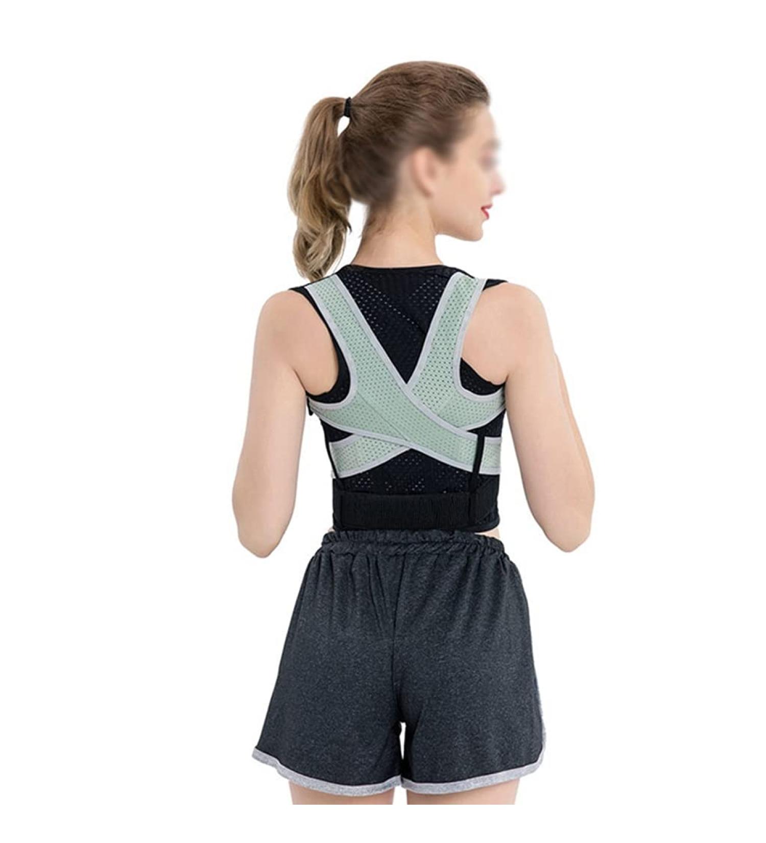 YMGSCC Lumbar Posture Corrector for Back Brace Adjustable Back Support Belt Shoulder Protection Posture Corset Adult(Gray M) Medium Grey - Buy Online on GoSupps.com