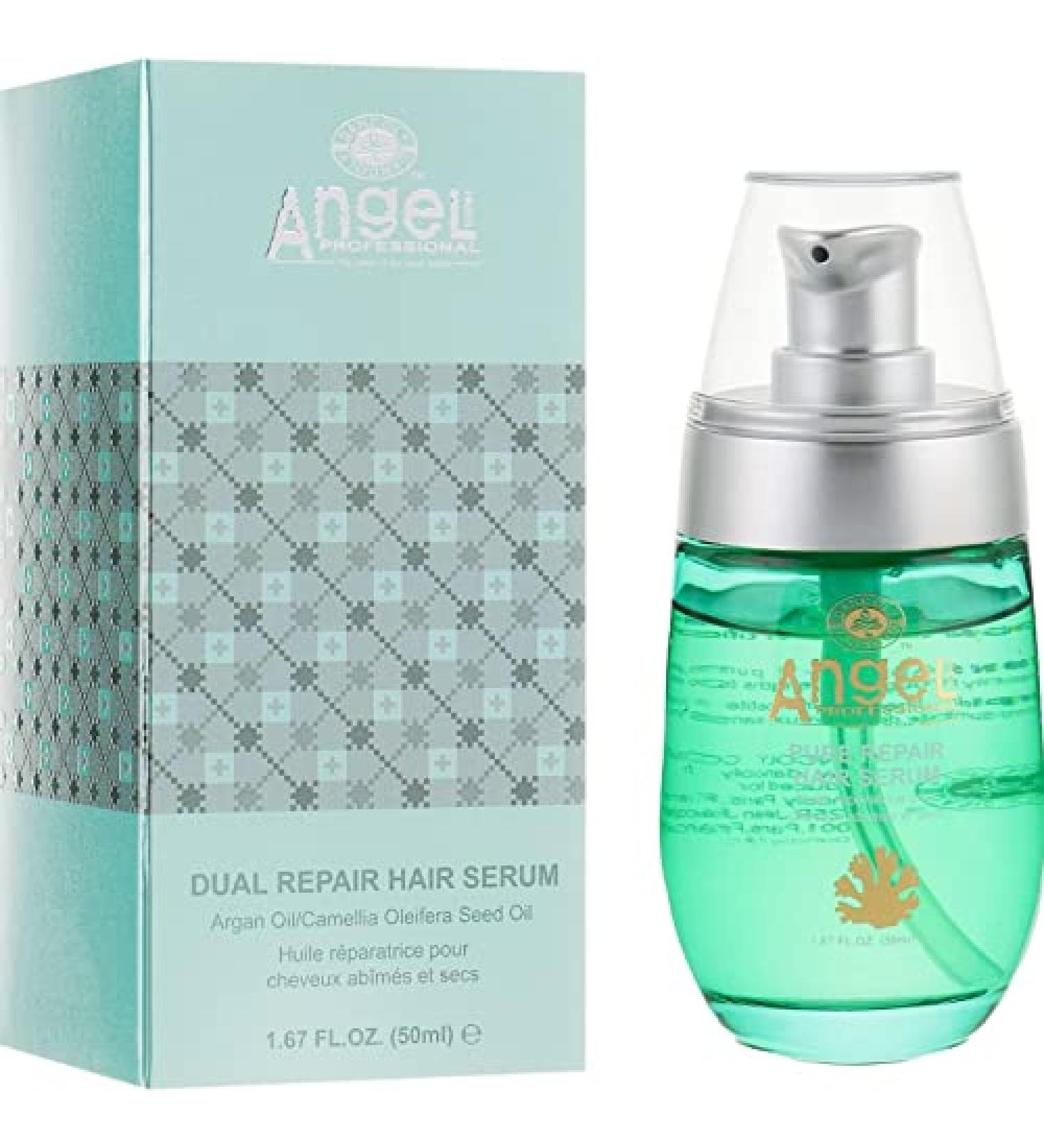 Angel Angel Professional Dual Repair Hair Serum - 50 ml - Contains Argan Oil Camellia Oil and Oleifera Seed Oil