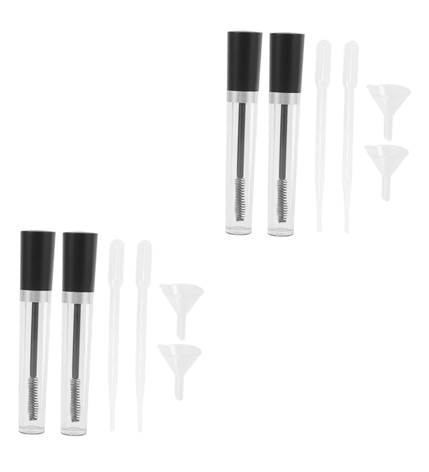 Healeved 4 Sets Empty Mascara Tube Clear Mascara for Eyelashes Volume Clear Eyelash Mini Funnel Plastic - Buy Online on GoSupps.com