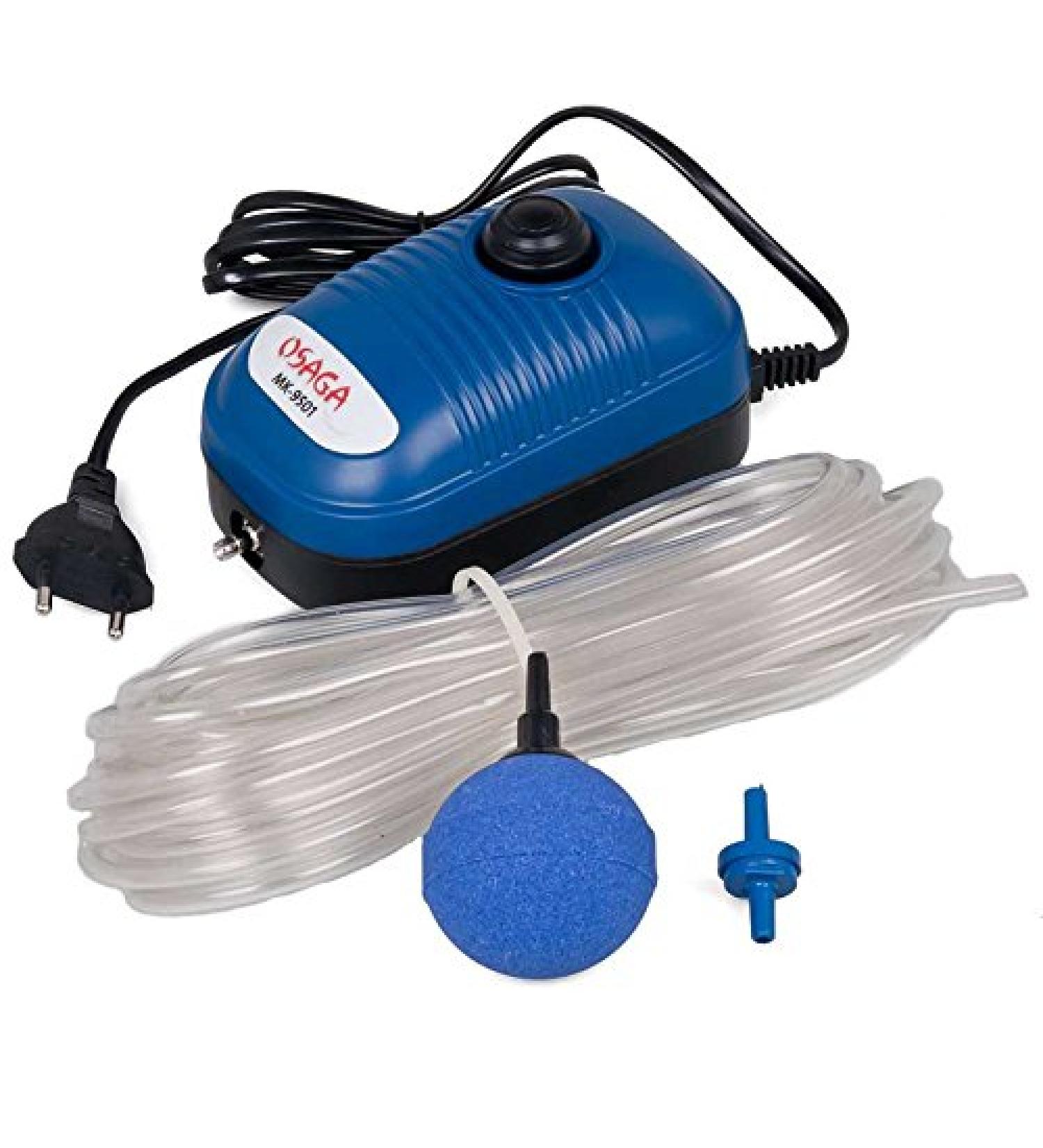 OSAGA MK series pond and aquarium aerator - set with adjustable air pump complete set (SET MK-9501)