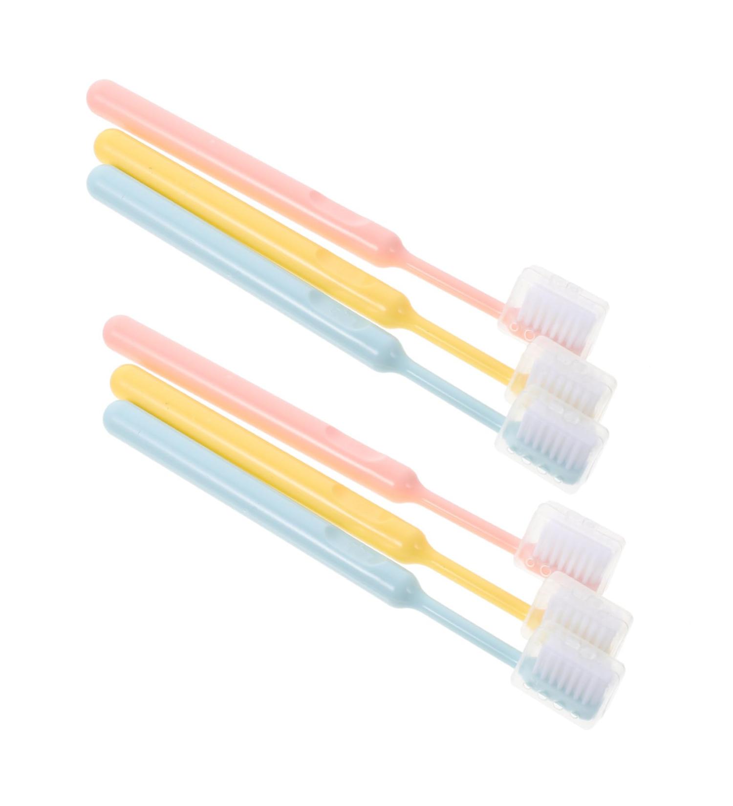 HOMSFOU 6pcs Soft Toothbrushes with Protective Case | Family Pack Travel Nylon | International Shipping Available - Buy Online on GoSupps.com