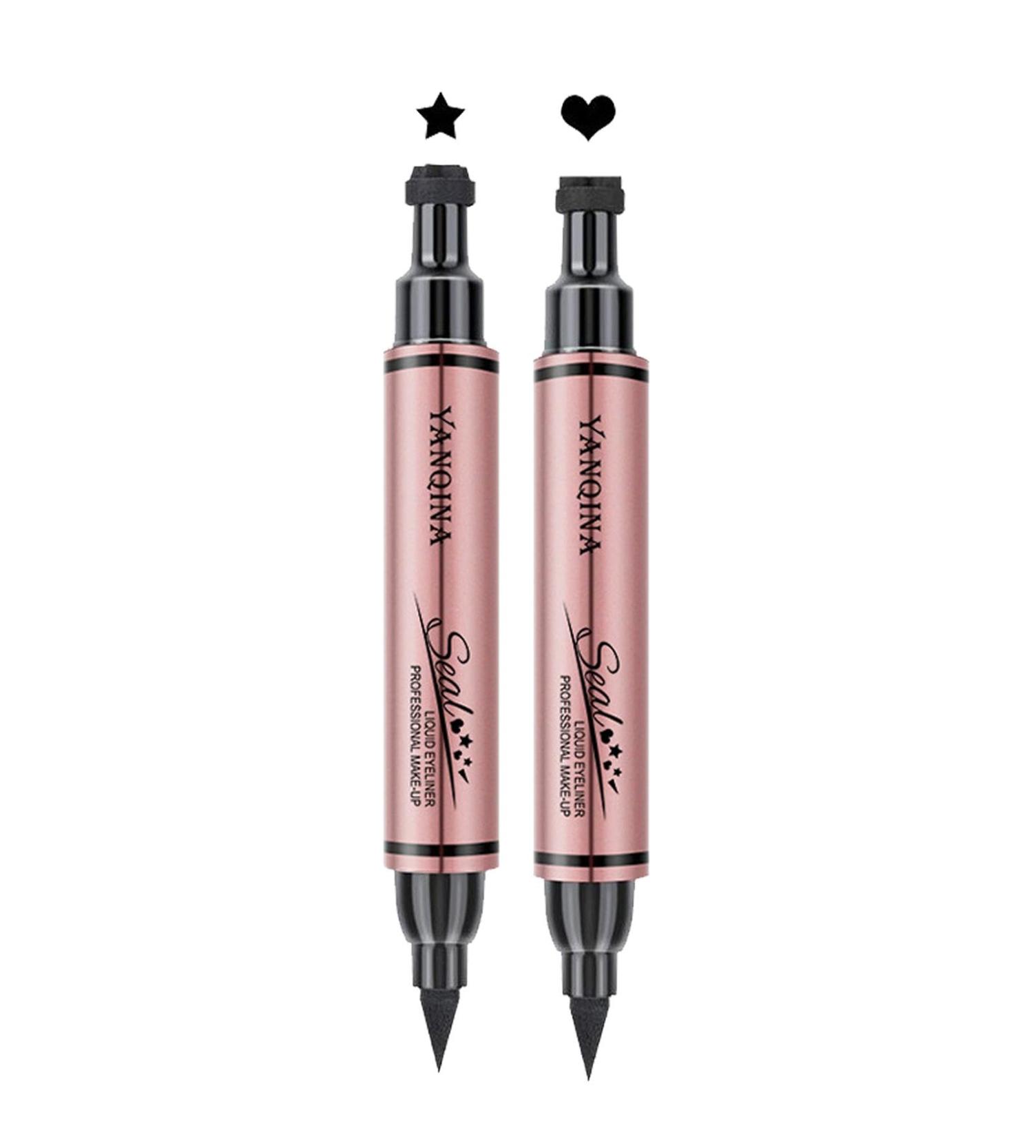 Heart Stamp Eye Liner Eye Liner Stamps Double-Ended | Waterproof Stamp Eye Liner Soft Long-Lasting Winged Eye Liner for All Kinds of Eye Makeup - Buy Online on GoSupps.com