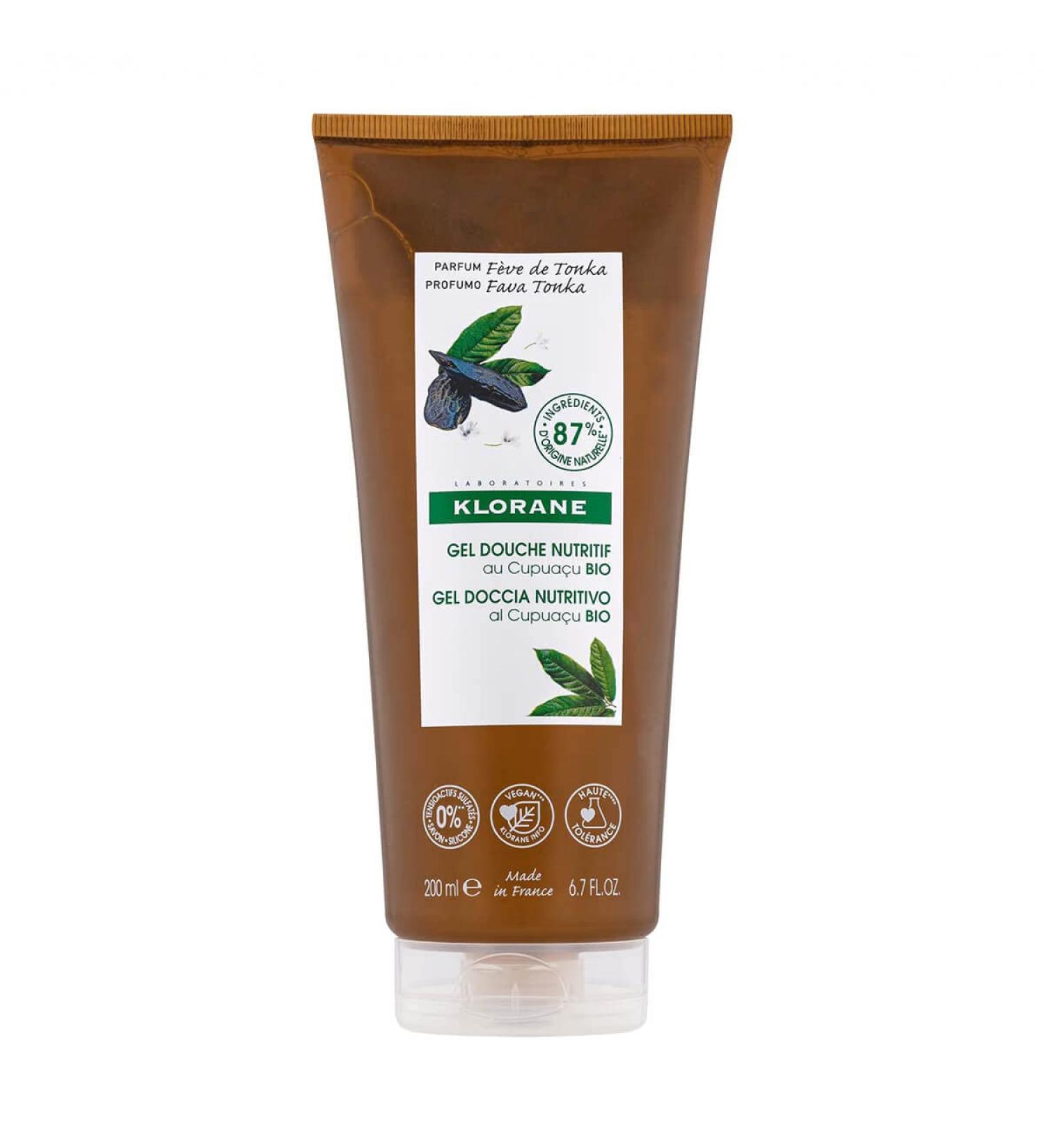 Klorane Nourishing Shower Gel With Cupua u Organic Tonka Bean 200ml