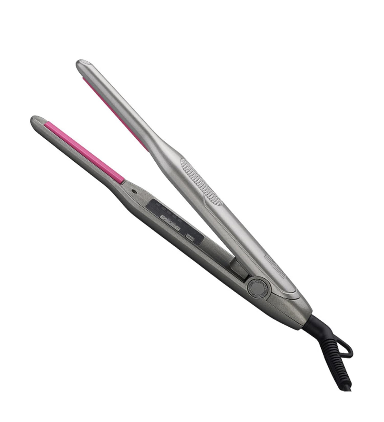 Professional 2 in 1 Hair Straightener & Curling Iron for Short Hair - 7MM Narrow Board Hair Curler & Beard Styler - Grey - Buy Online on GoSupps.com