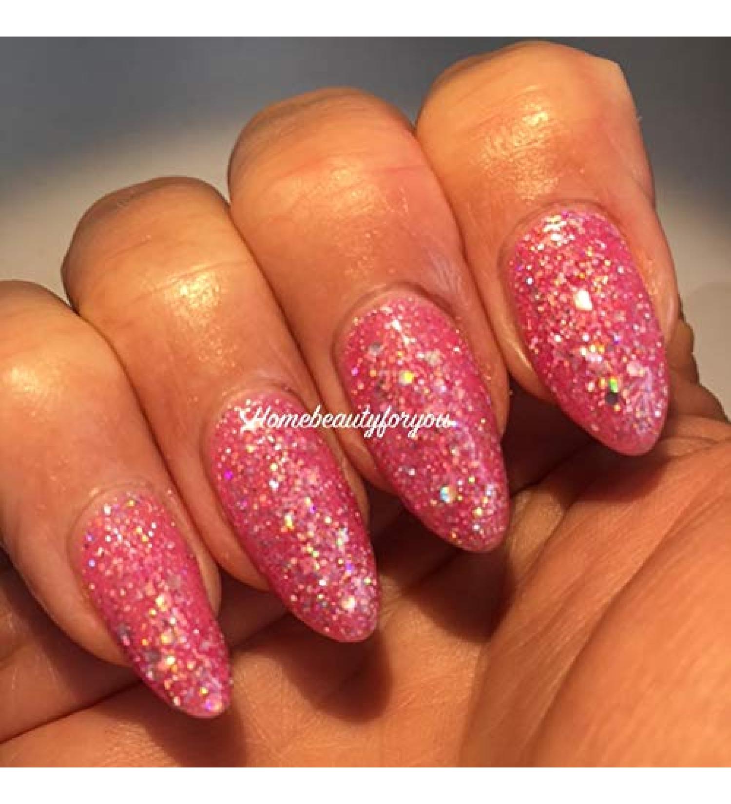 Bluesky GEL POLISH Diamond Pink Glitter Sparkle Daddys BLZ46 Girl Nail Gel Polish UV LED Soak Off 10ml - Buy Online on GoSupps.com