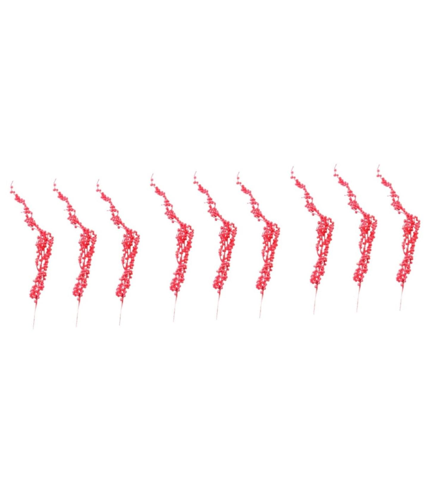 HOMSFOU 9 pcs crafts branch christmas tree red fruit christmas berry spray crafts berry picks dragon beard Foam berry decorate Christmas Red Berry Twig Stem Accessories red berries - Buy Online on GoSupps.com