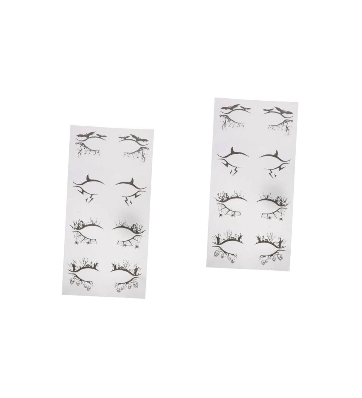 FOYTOKI 8 Pairs Halloween Eyeliner Stickers Hollow-out Eyeshadow Stickers Eye Line Strip Black Pvc - Buy Online on GoSupps.com
