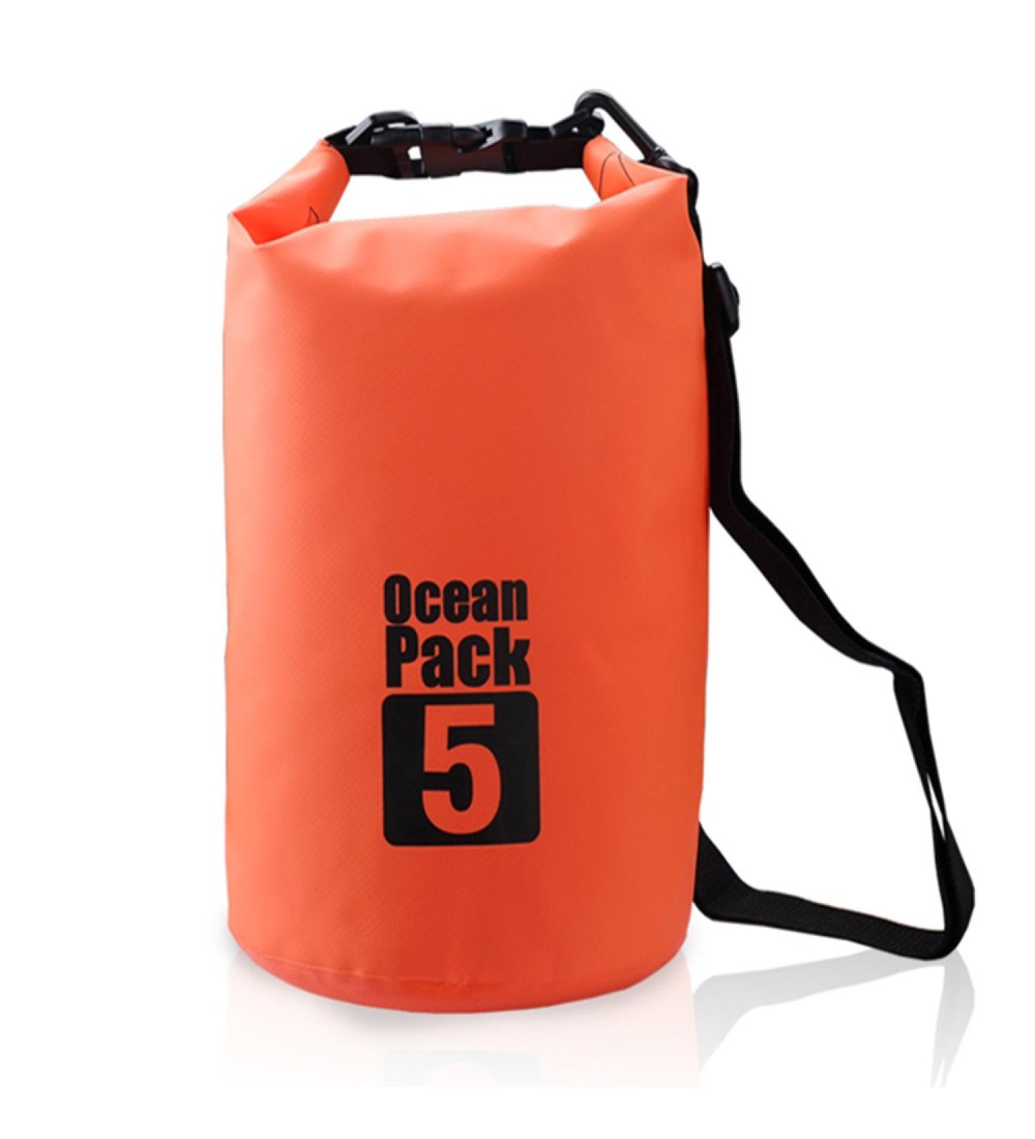 Orange 5L Waterproof Dry Sack for Boating, Kayaking, Hiking - Bear Outdoor Bag for Snowboarding, Camping, Rafting, Fishing & Backpacking - Buy Online on GoSupps.com