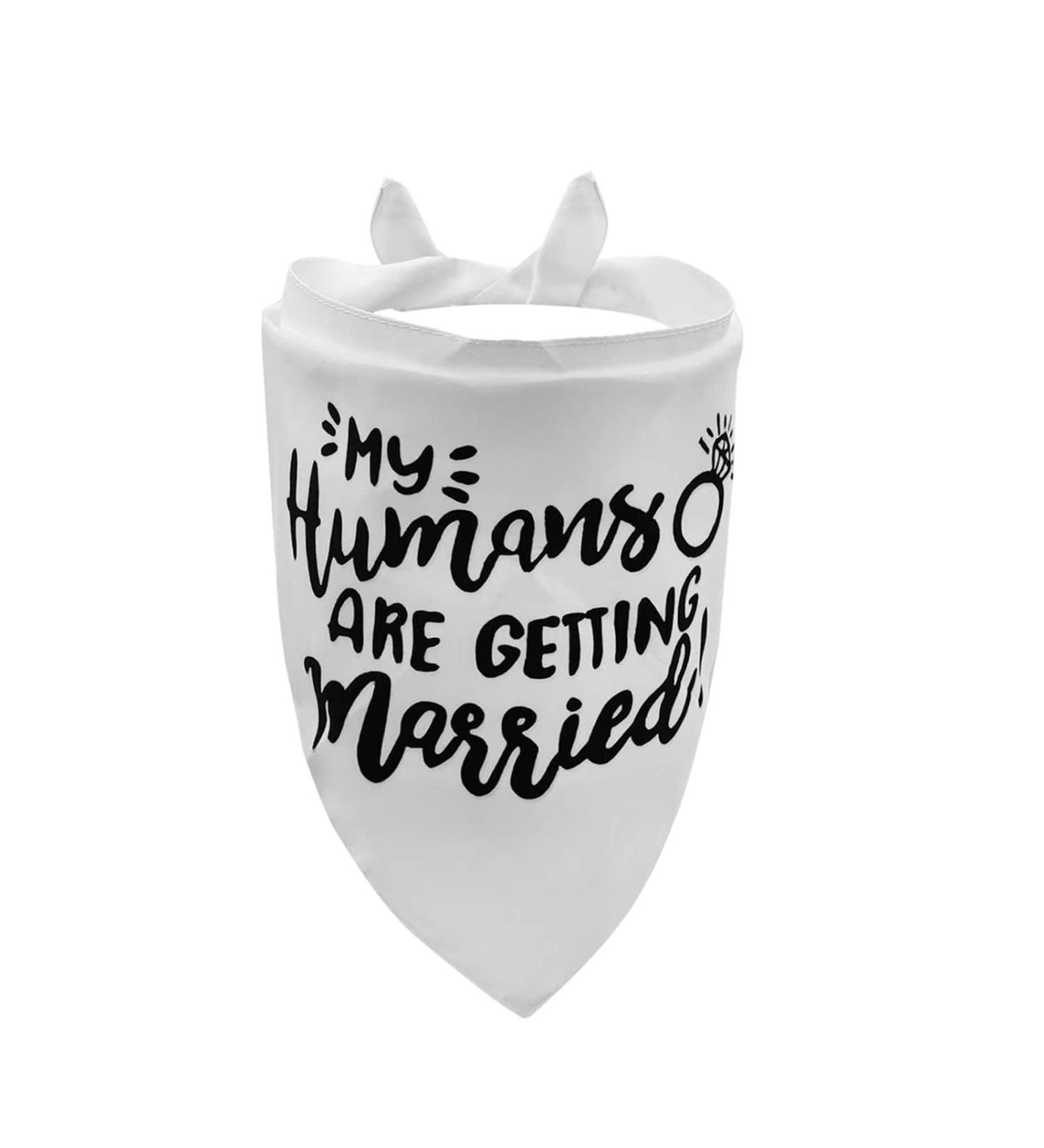 White My Humans are Getting Married Dog Wedding Engagement Bandana Wedding Photo Photos LMSHOWOWO Dog Bandana Wedding Engagement Announcement Gifts Pet Scarf Accessories for Dog Lovers Bridal Shower Black - Buy Online on GoSupps.com