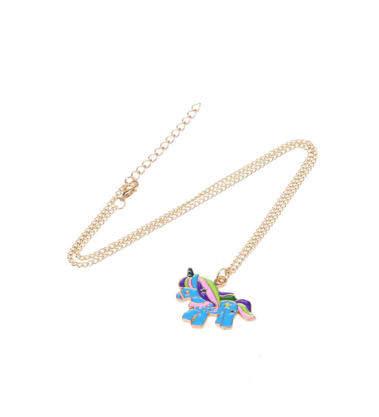 CALLARON Necklaces Cartoon Necklace Womens Rainbow Necklace Unicorn Shape Necklace Modeling Pendant Miss - Buy Online on GoSupps.com