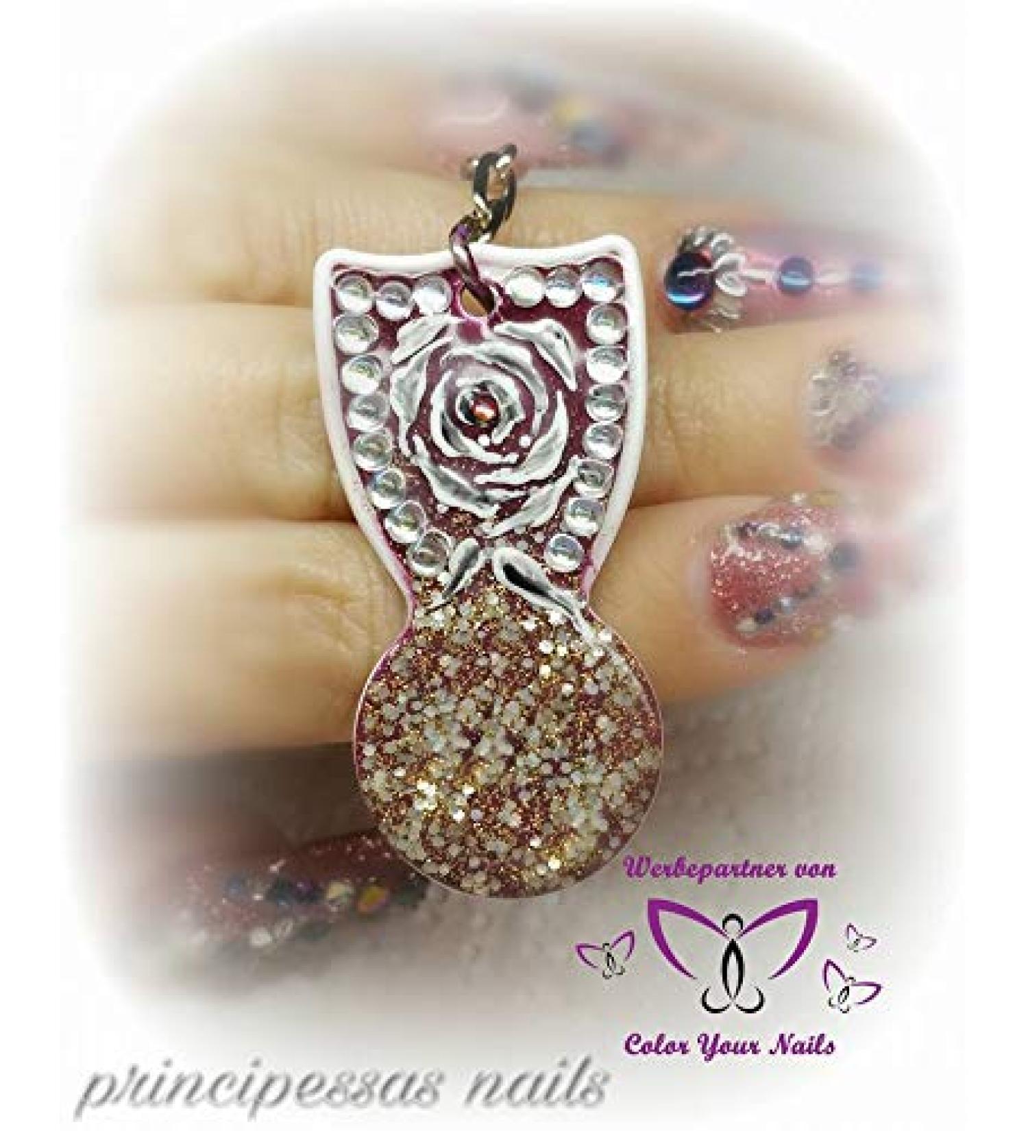 Shopping cart chips. WHITE. For long fingernails. With fastening ring. Also suitable for processing with UV gel (10)