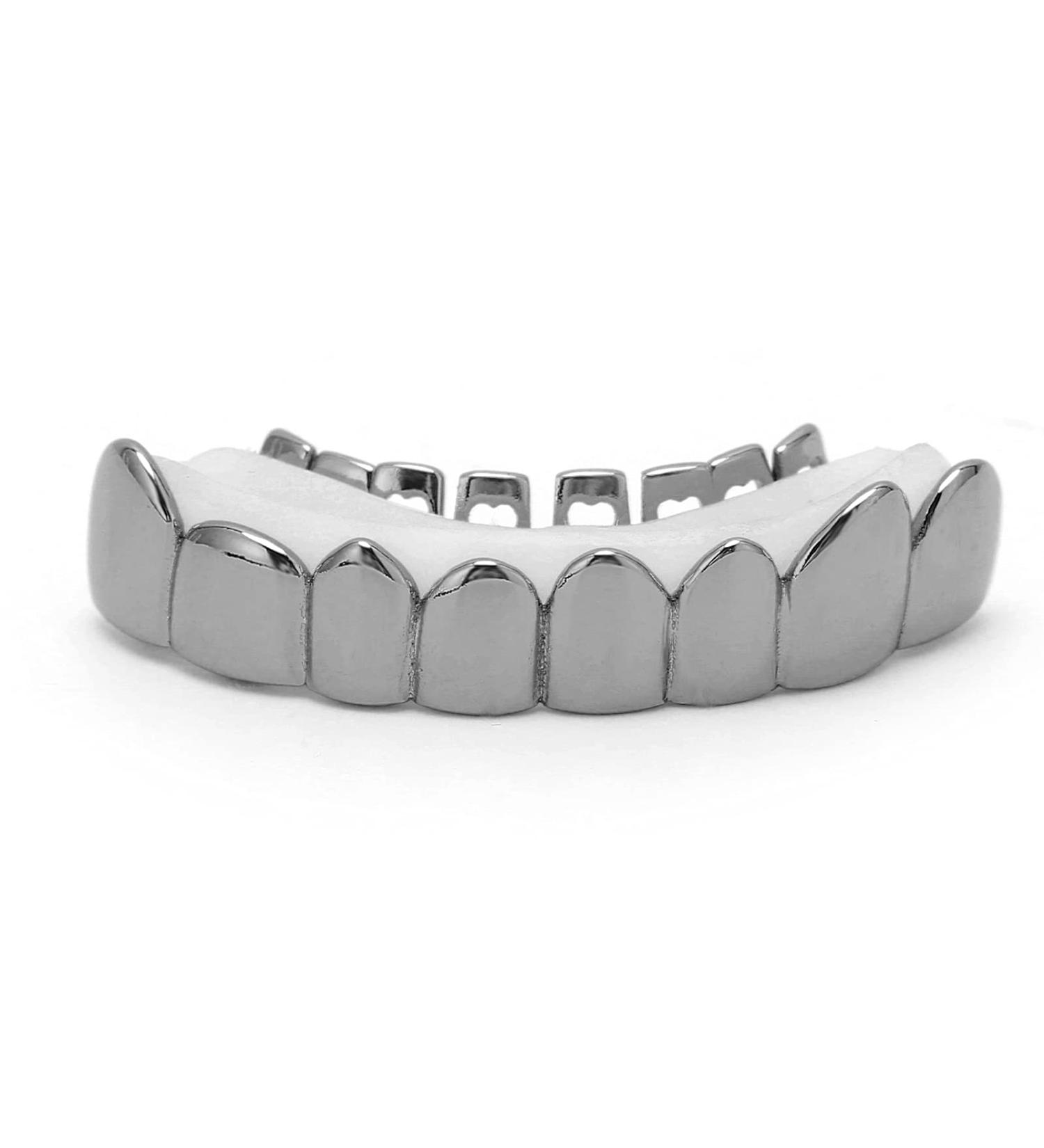 18K Gold Lower Teeth Hip Hop Grills - Halloween Festival Decoration Accessory for Men & Women (Black) - Buy Online on GoSupps.com
