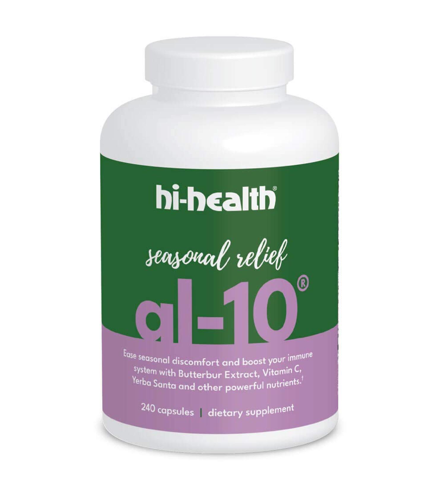 Hi-Health AL-10 Seasonal Relief Immune Booster - 240 Capsules | Non-Drowsy & Natural - Buy Online on GoSupps.com